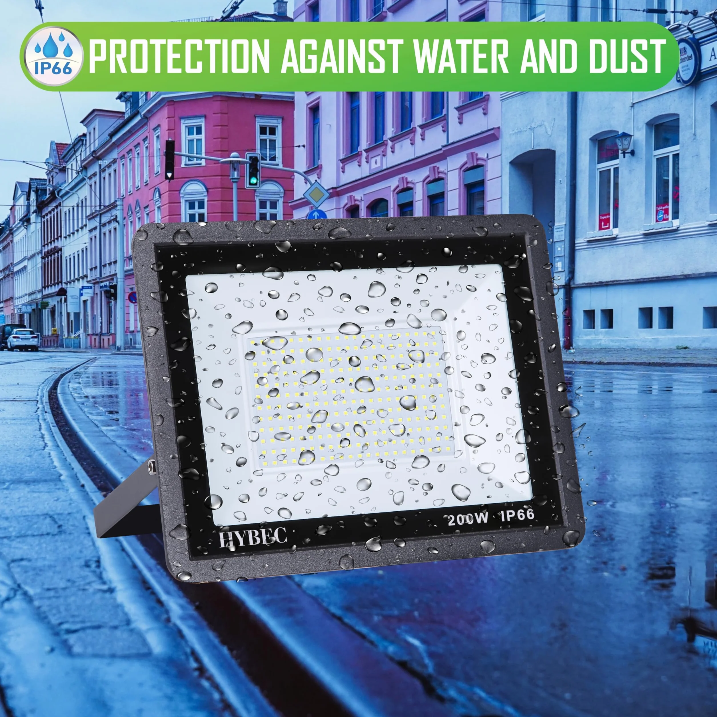 CLAR - Proiettore LED esterno 200 W, illuminazione esterna, 200 W (pacchetto 2)
