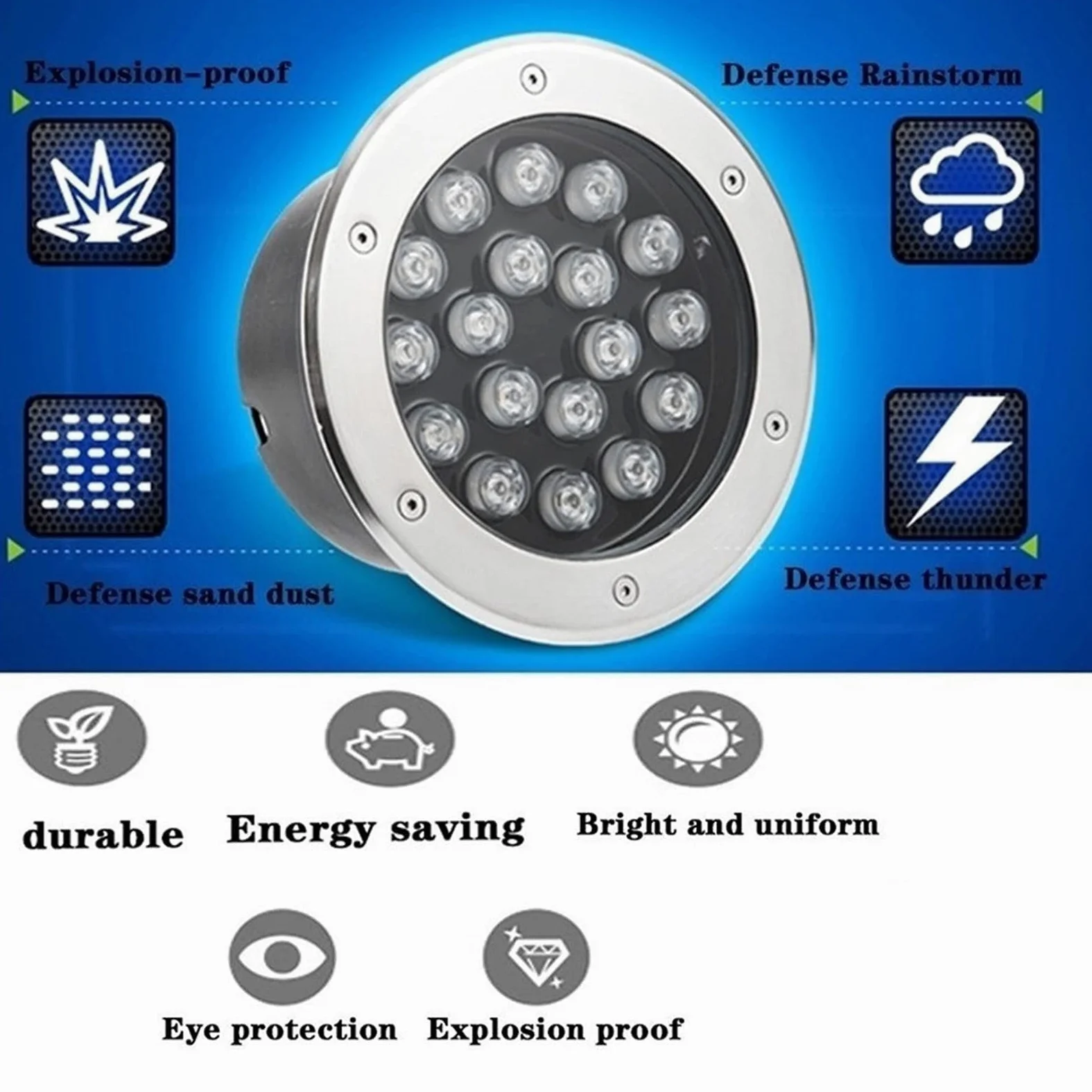 Luci per Laghetto A LED Subacquee per Esterni Giardino Festa Fontana Luce RGB 12V Rotonda A Cambio Colore Spot Ip68 Sommergibile per Paesaggio E Piscina Bianco 9W Verde 15W
