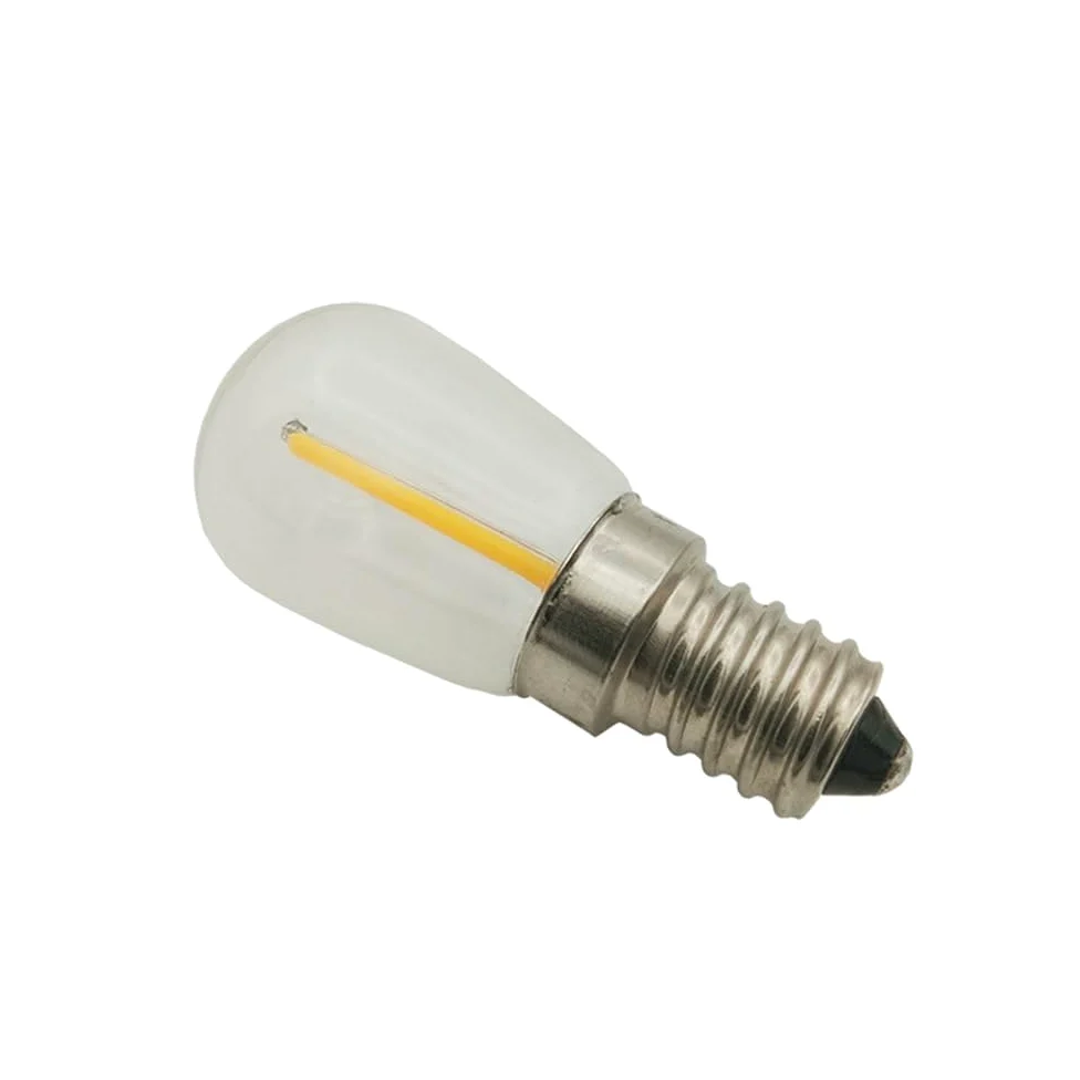 HHF Illuminazione domestica, Confezione da 50 luci LED for frigorifero AC220V E14/E12/E17 T26 0,5 W, luci di Natale in vetro trasparente(2200K Yellow,220V E14)