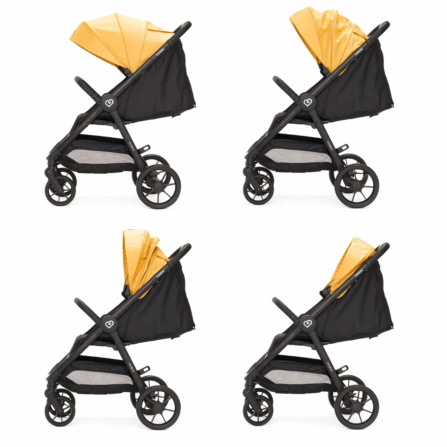 Moov Passeggino Leggero Nero Compatto Ruote Ammortizzate