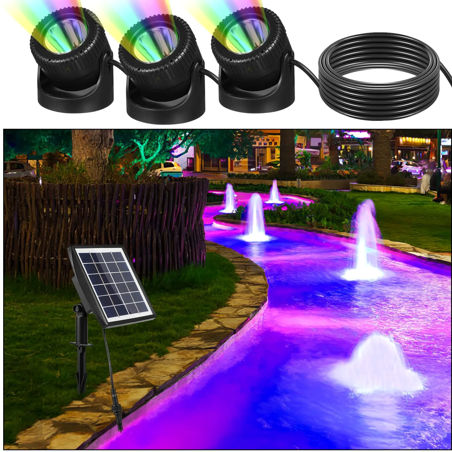 Lampade LED Subacquee Impermeabili per Giardino Piscina e Fontana Installazione Facile e Ricarica Rapida Illuminazione Decorativa Esterno