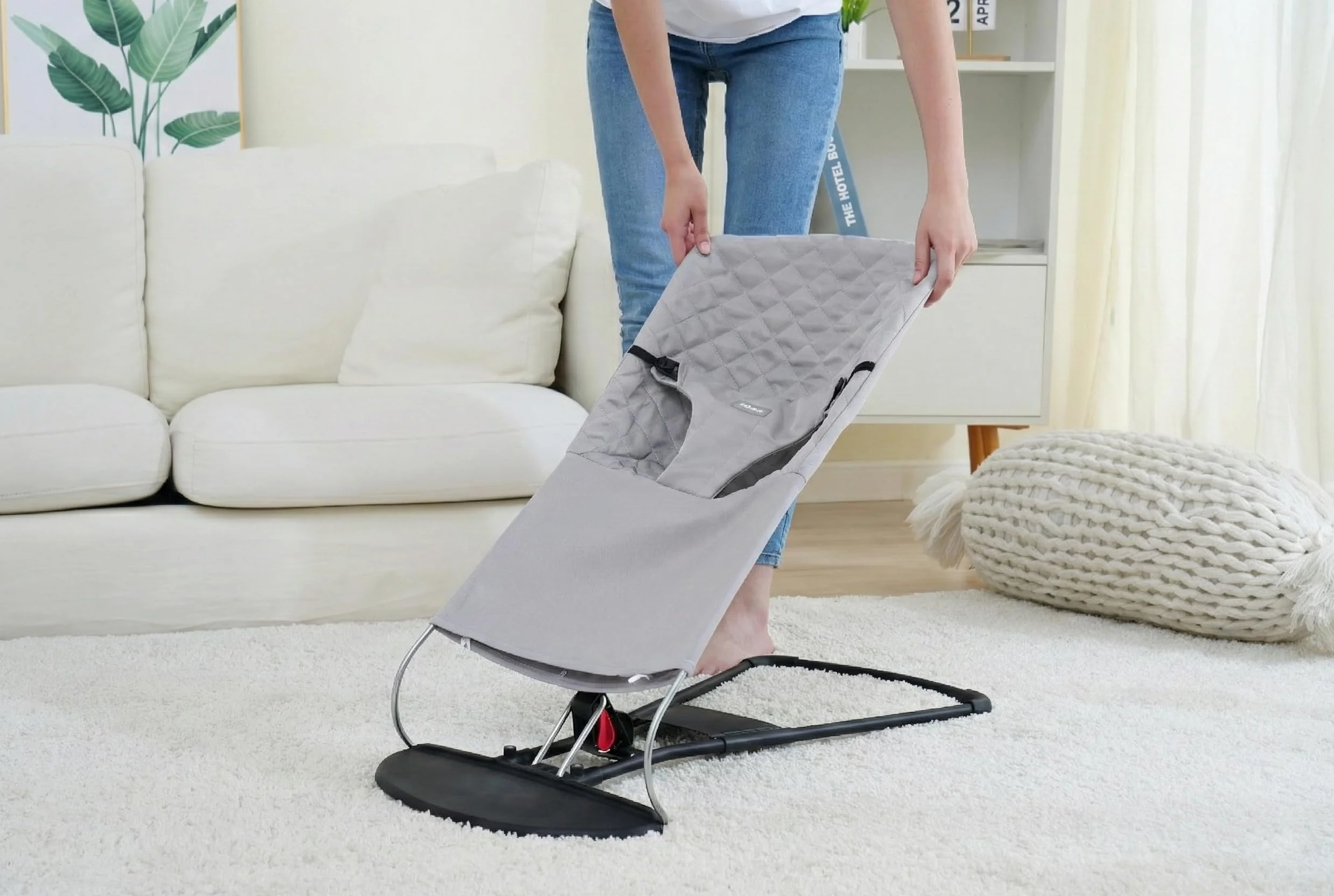 Copertura sdraietta neonati Belltop compatibile con BabyBjörn Balance Soft Bliss ipoallergenico Grigio Chiaro