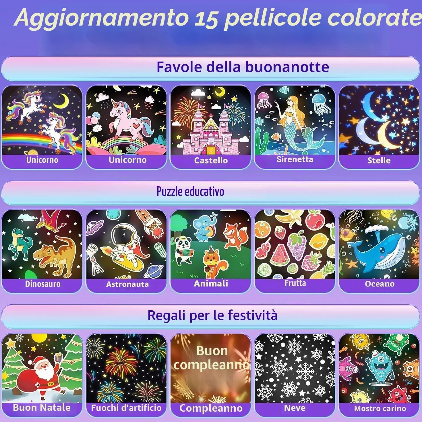 Proiettore Stelle Soffitto,315Colori+15Film Luce Notturna Bambini,Bluetooth Musica Carillon Neonati,Ricaricabile&Telecomando Gioco Bambino 1 2 3 4 5 anno,Regalo Neonato Regalo Bambina 1 2 3 4 5 6 anni