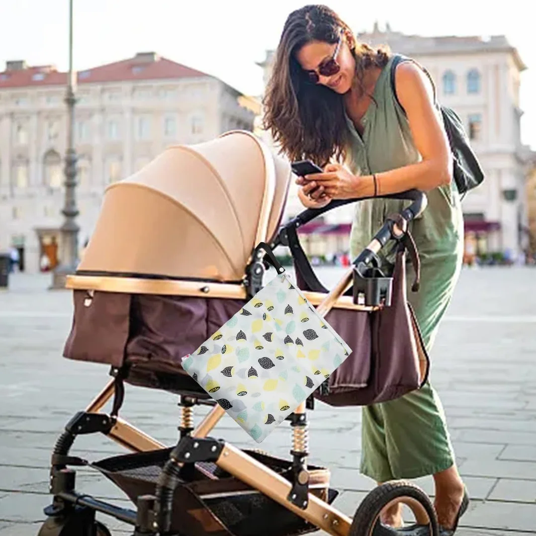Wet Bag Pannolini Lavabili, 2 Pezzi Sacchetti Riutilizzabili Impermeabile Borsa Per Cambio