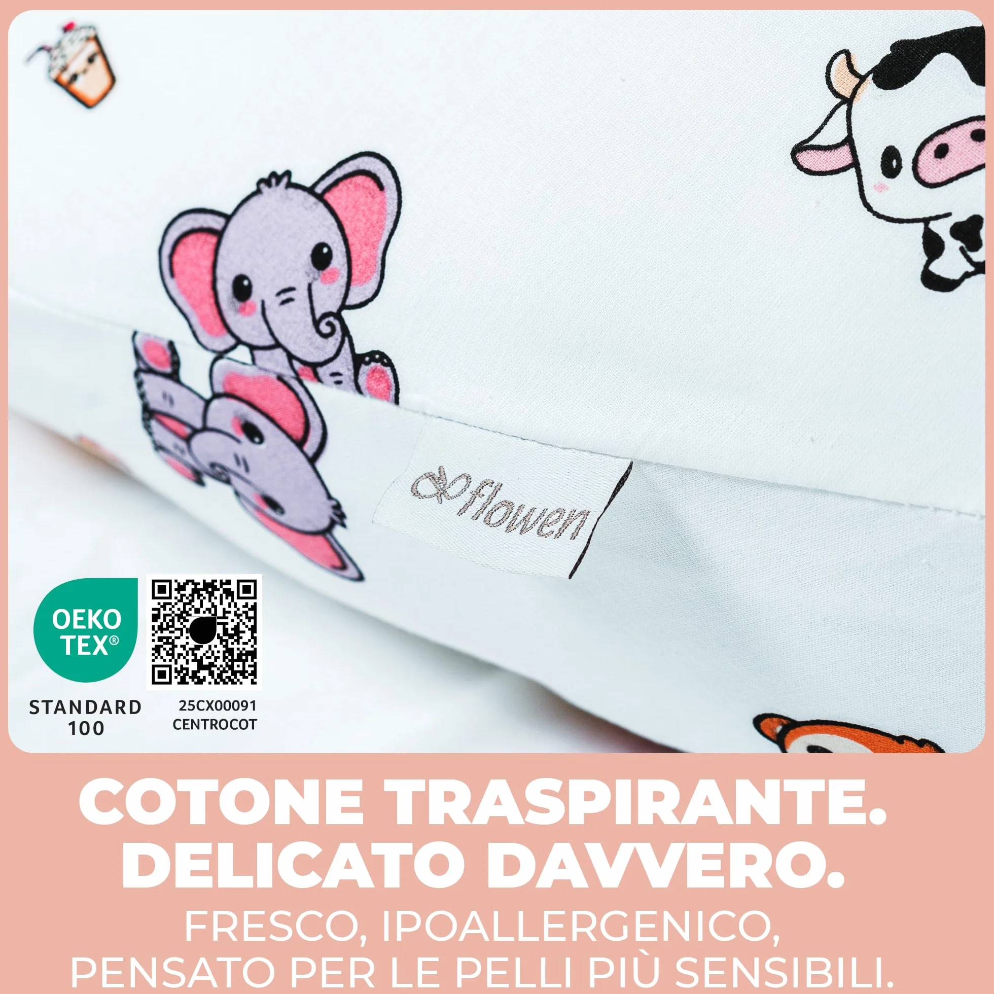 Ciambella Allattamento Neonato con Federa 100% Cotone Morbido Riempimento Ergonomico Supporto Schiena Premaman Lavabile