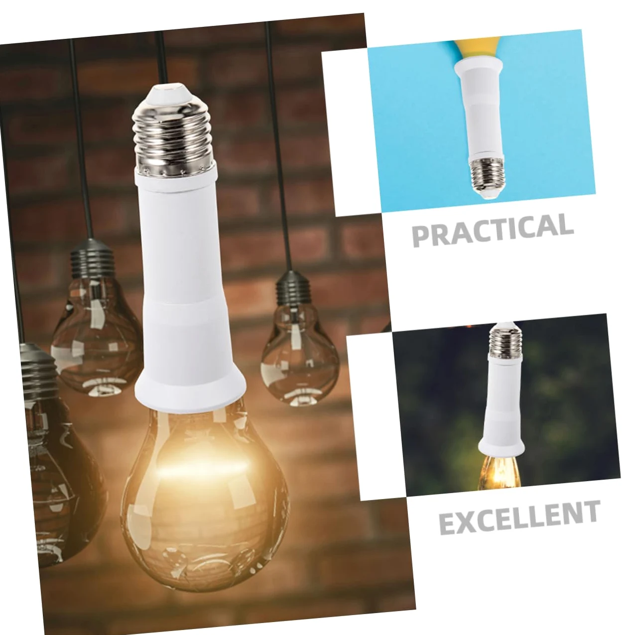 PRETYZOOM 16 Pz Adattatore per lampada prolunga lampadine presa luce estensore per presa di luce all'aperto adattatore per lampadina base della lampadina forniture di lampade bianca