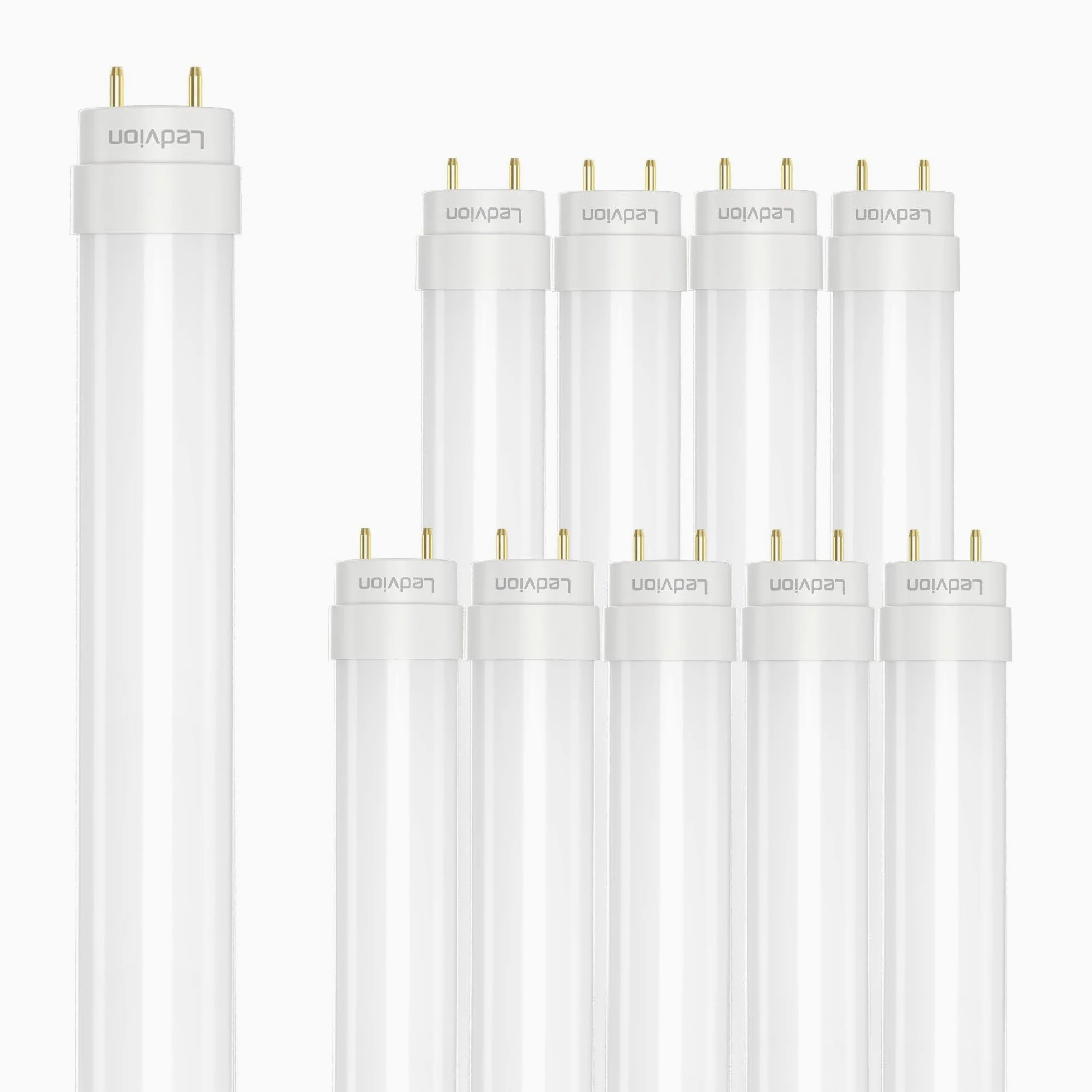 Ledvion - 10X Tubo LED TL 120CM Incl. Starter LED, 18W, 4000K, 100lm/W, 30.000 ore di durata
