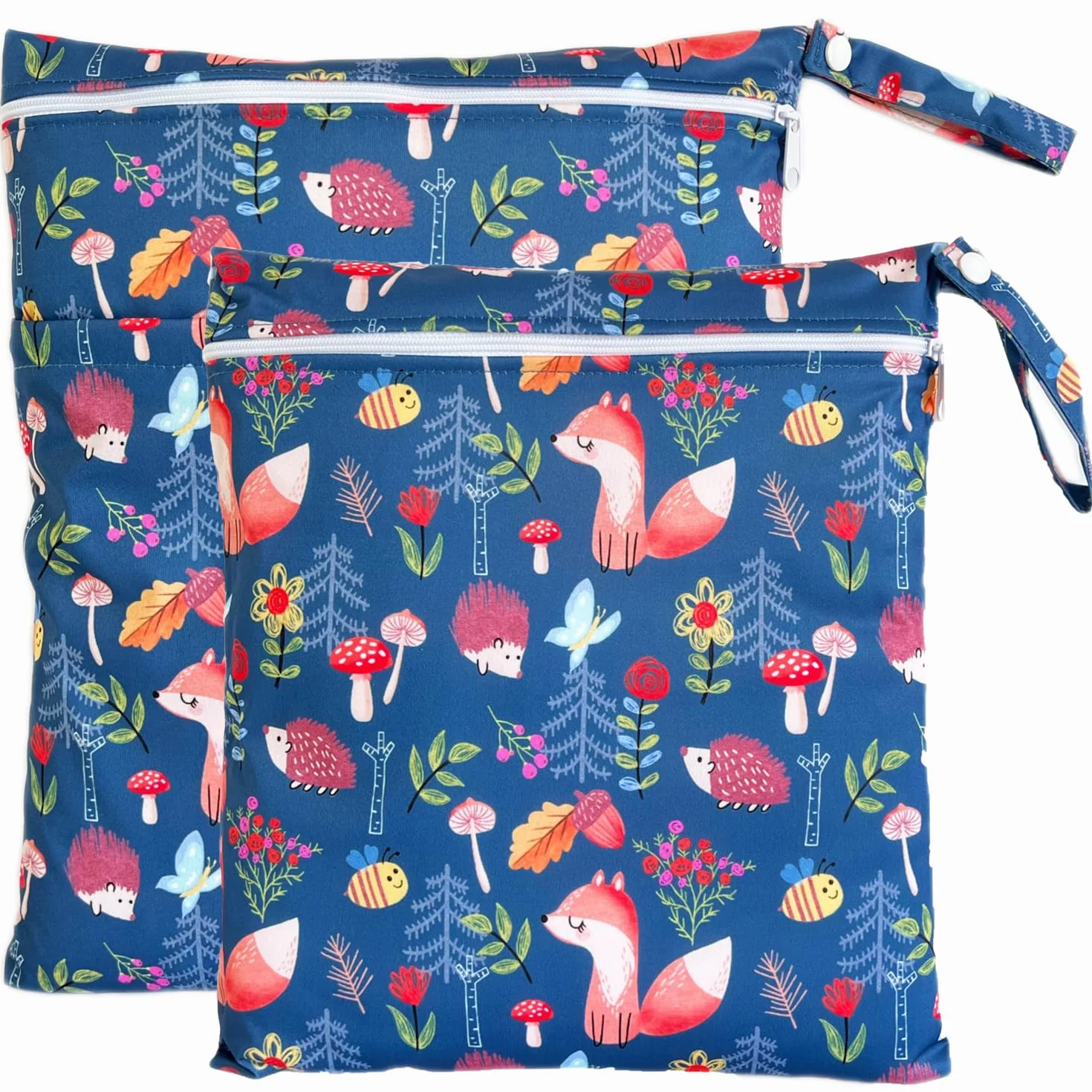 TRASUN Wetbag 2 Pezzi Borsa Pannolini Bagnato Asciutto Volpe Riccio Sacco a pelo