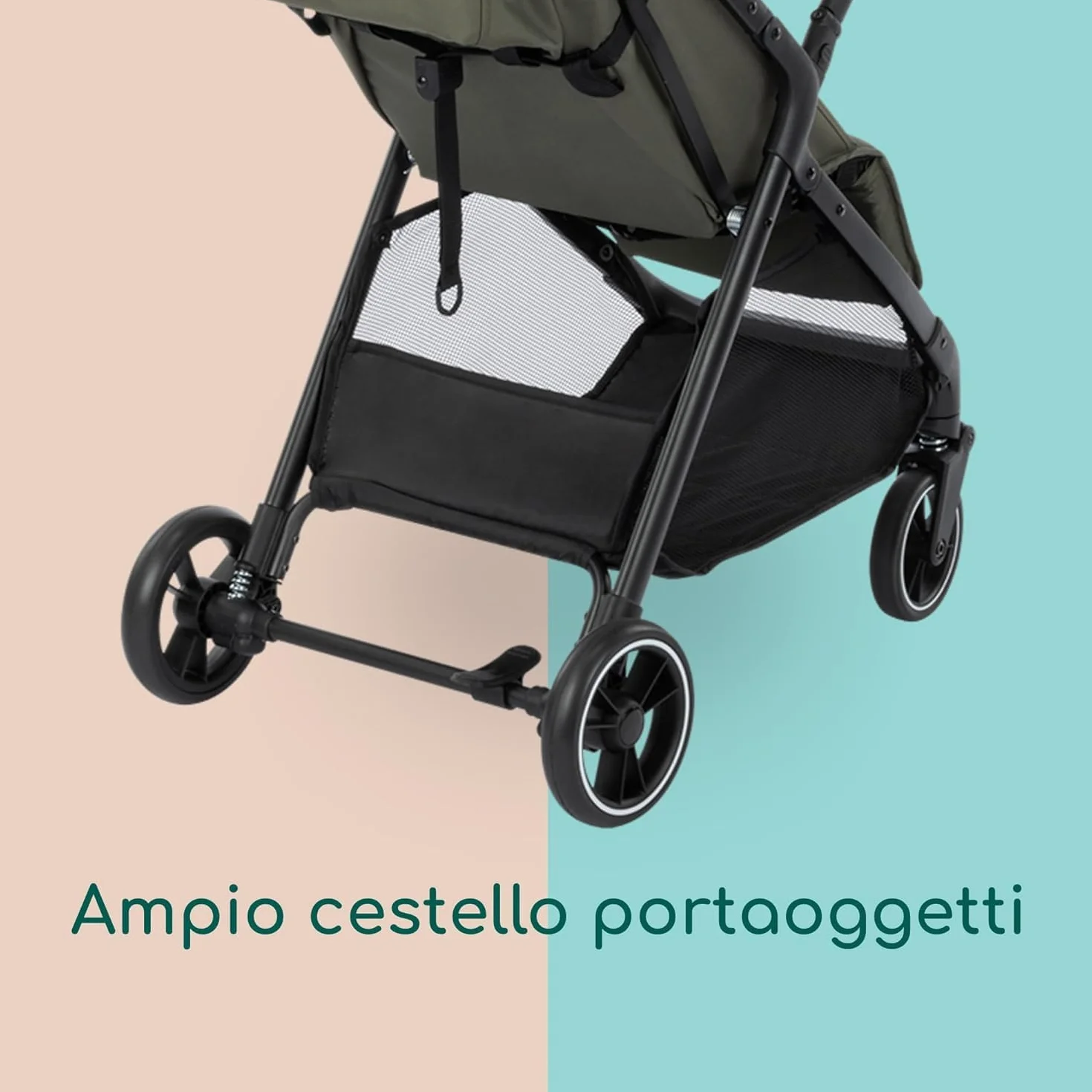 Bebeconfort Azur Passeggino Compatto Leggero 0-3 anni 15 kg Reclinabile Sdraiato Mineral Green
