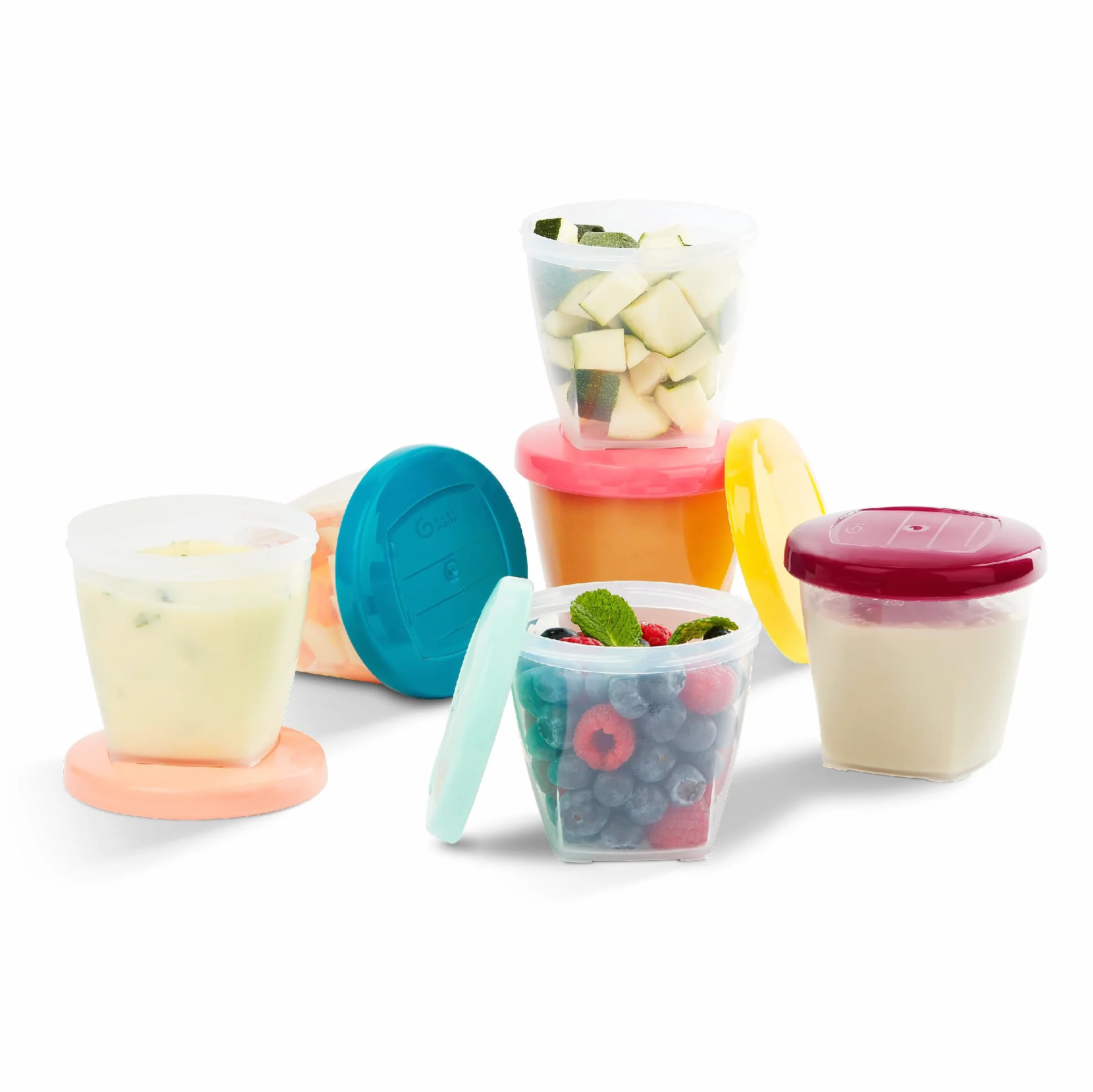 Babymoov Babybols Set Vasetti Ermetici Conservazione Pappe 250 ml Multicolore
