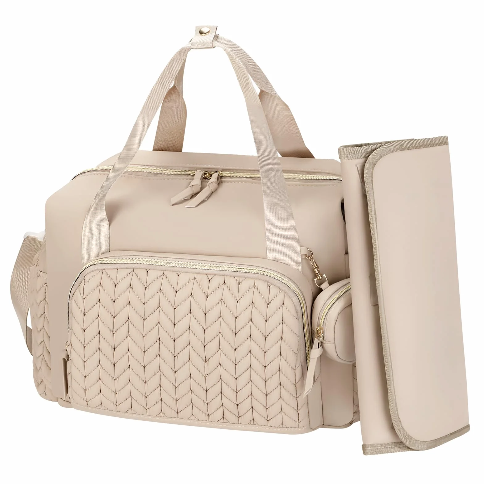 Cozary Borsa Fasciatoio Neonato 16 Tasche Scomparti Termici per Biberon Multifunzionale Tracolla Viaggio