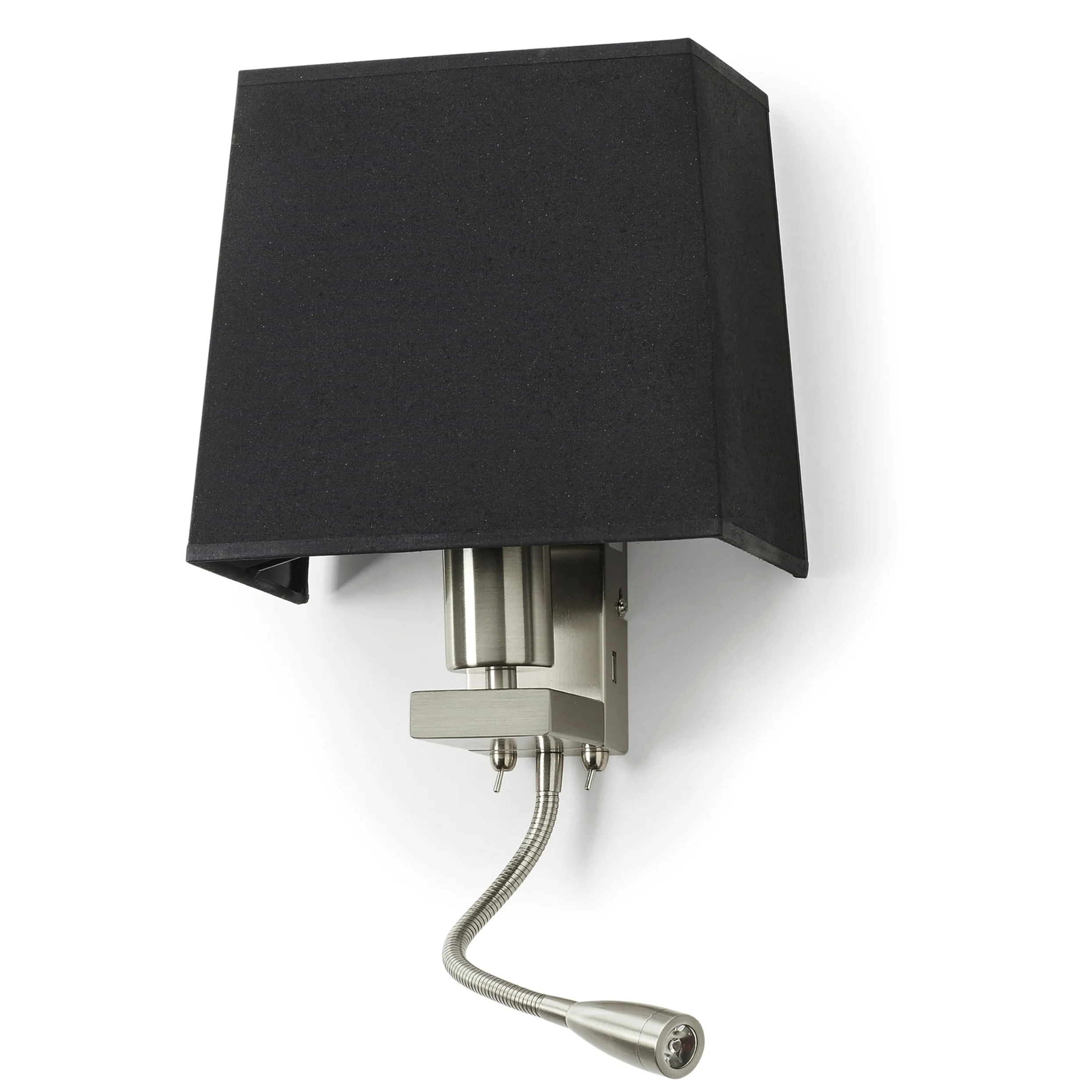 FIRENZE applique camera da letto USB - abat jour da muro - E27 + Led interni IP20 - applique da parete camera da letto - applique camera da letto moderna - lampada da lettura da parete