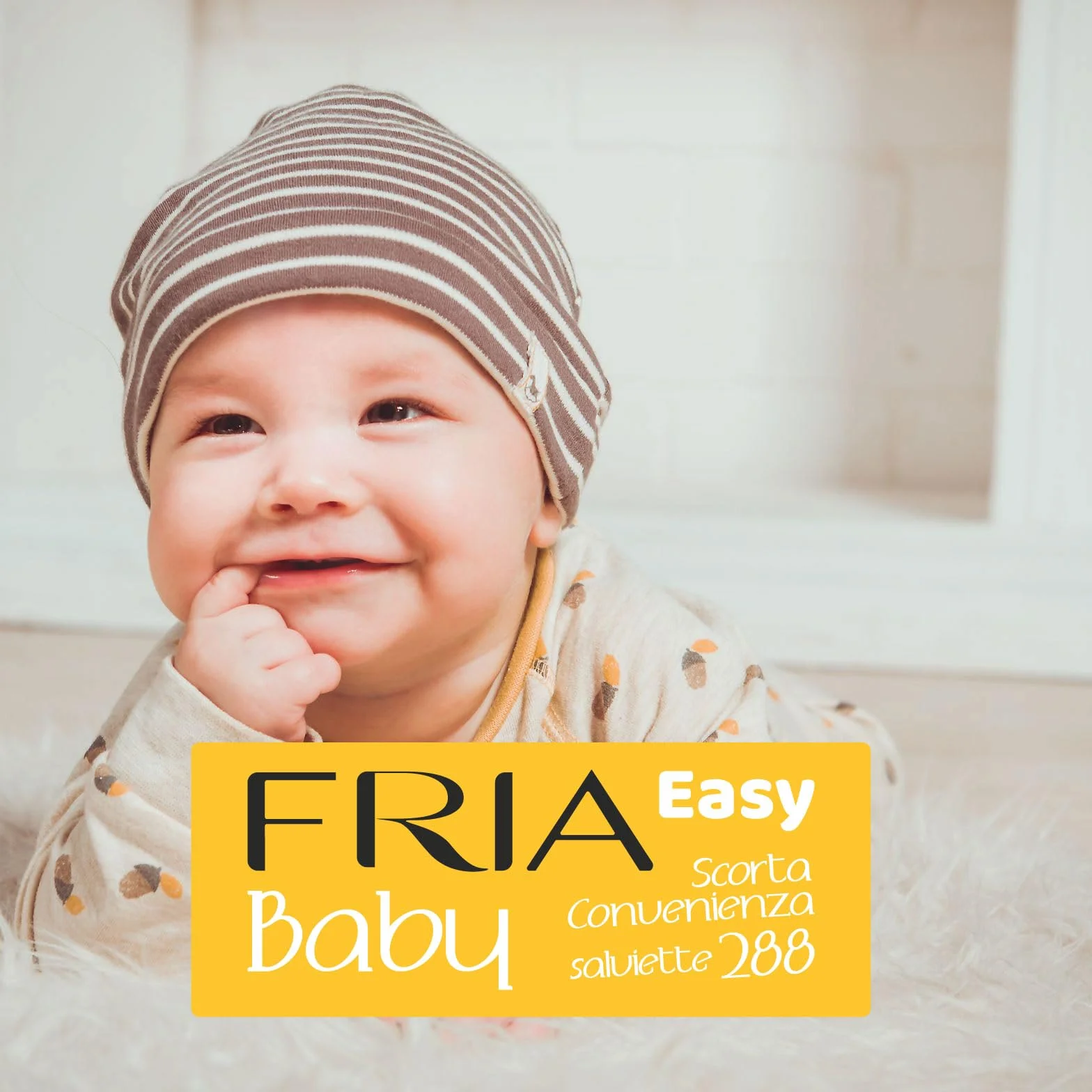Fria Easy Baby Salviette per Cambio Pannolino con Aloe Vera e Miele, Idratanti, Dermatologicamente Testate, 288 Pezzi