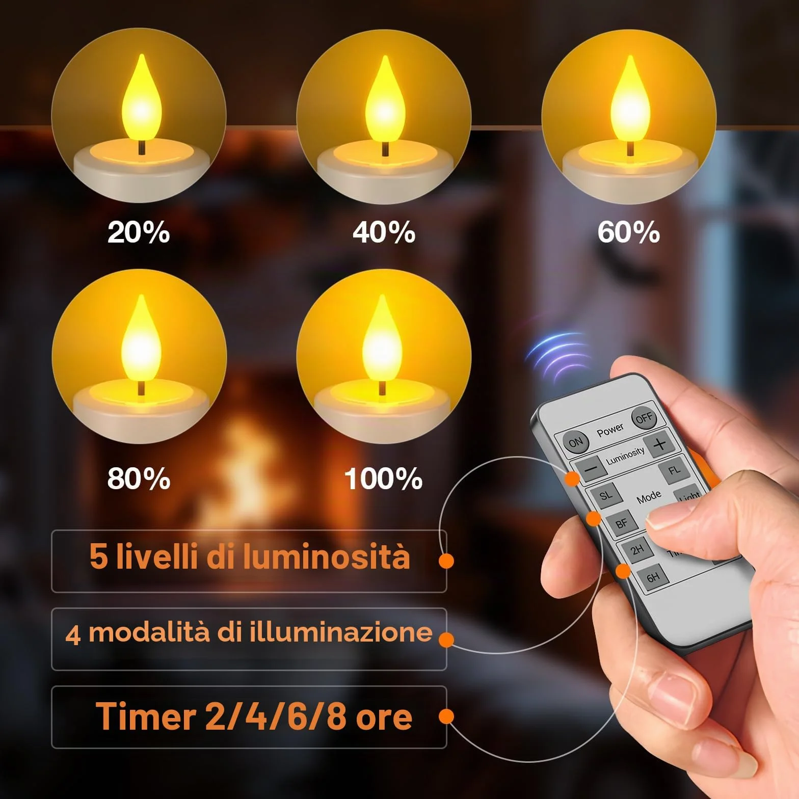 PChero Ricaricabili Tea Light Candele Led con Telecomando, 12 Pezzi Mini Candele Tealight Luci a Led Batteria Natalizie Decorative Finte Elettriche Effetto Reale Per Halloween Natale Decorazioni Casa