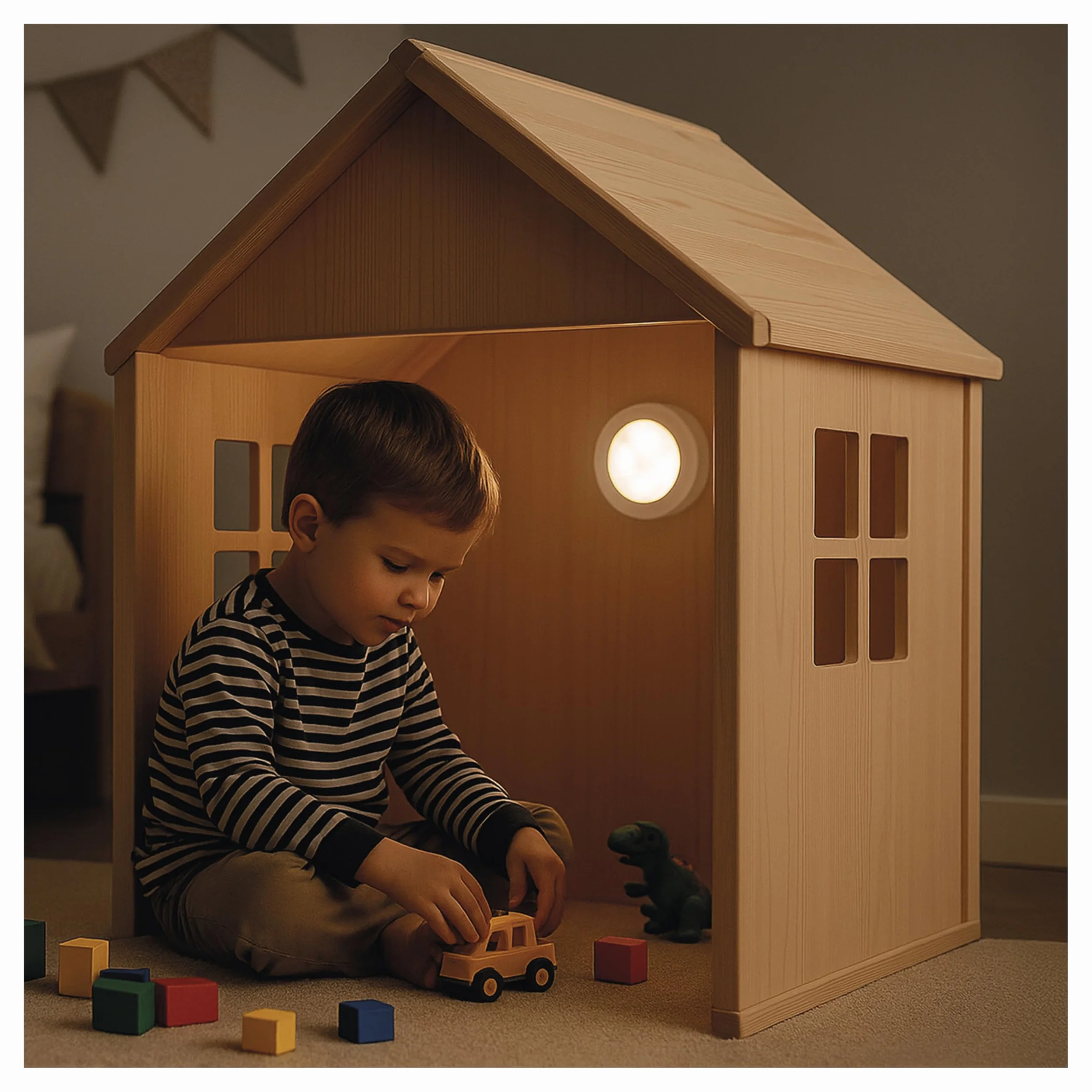EMOS - Luce notturna a LED 2 pezzi con cuscinetti adesivi – 2 x luci di orientamento alimentate a batteria (3 x AAA), per bambini e anziani – Lampada a pressione da incollare – Luminosità 15 lm