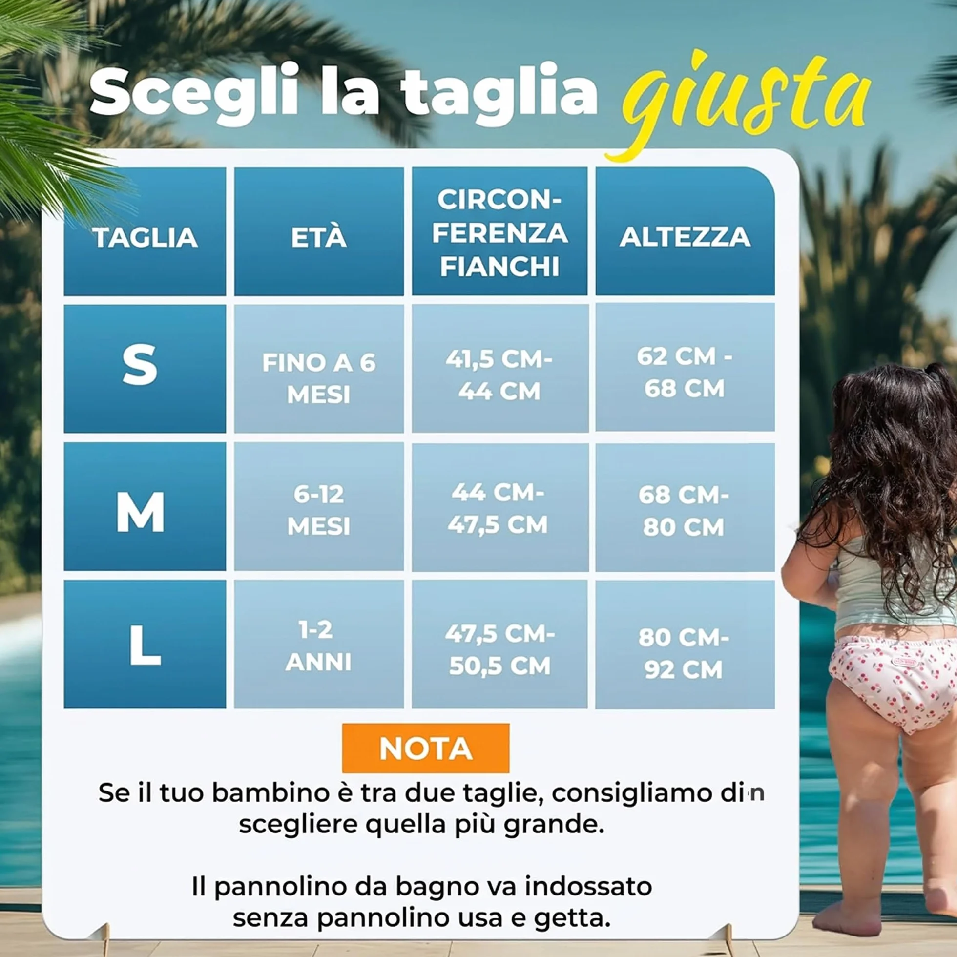 KIDVERSE Pannolini da nuoto riutilizzabili per neonati fino a 6 mesi con borsa per il trasporto