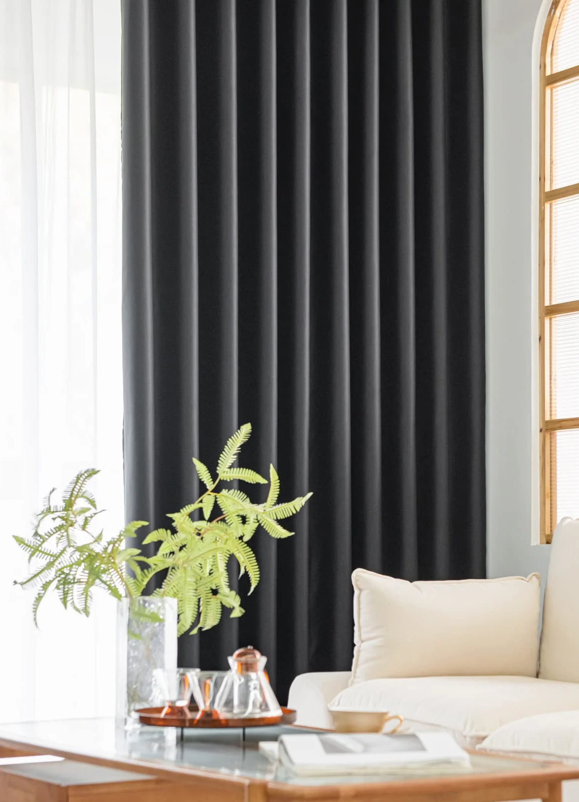Tende oscuranti nere 213,4 cm 2 pannelli con occhielli a risparmio energetico isolamento