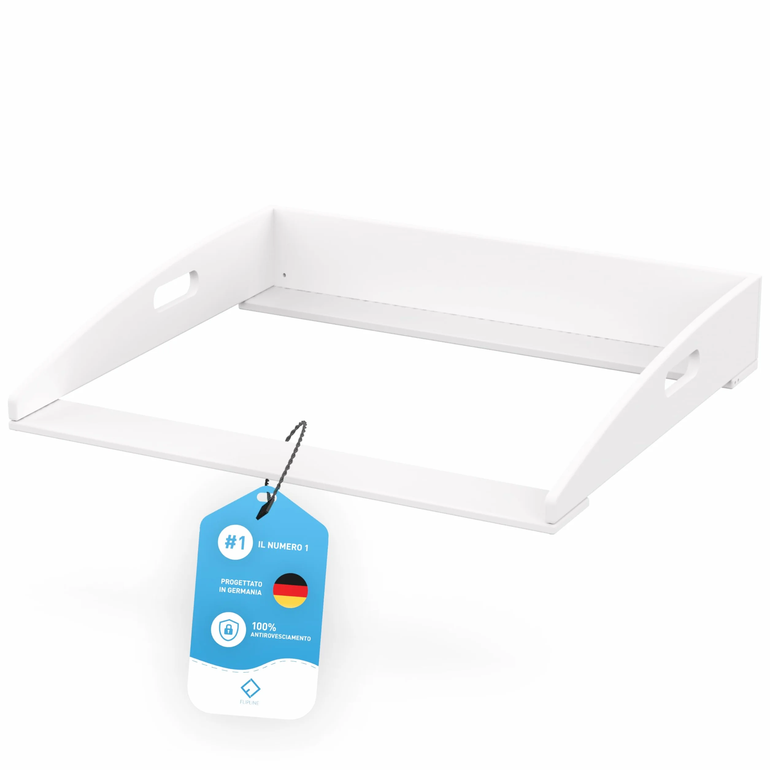 Fasciatoio Hemnes FLIPLINE HappyBaby Bianco 85x75x13 cm 2 Livelli di Sicurezza