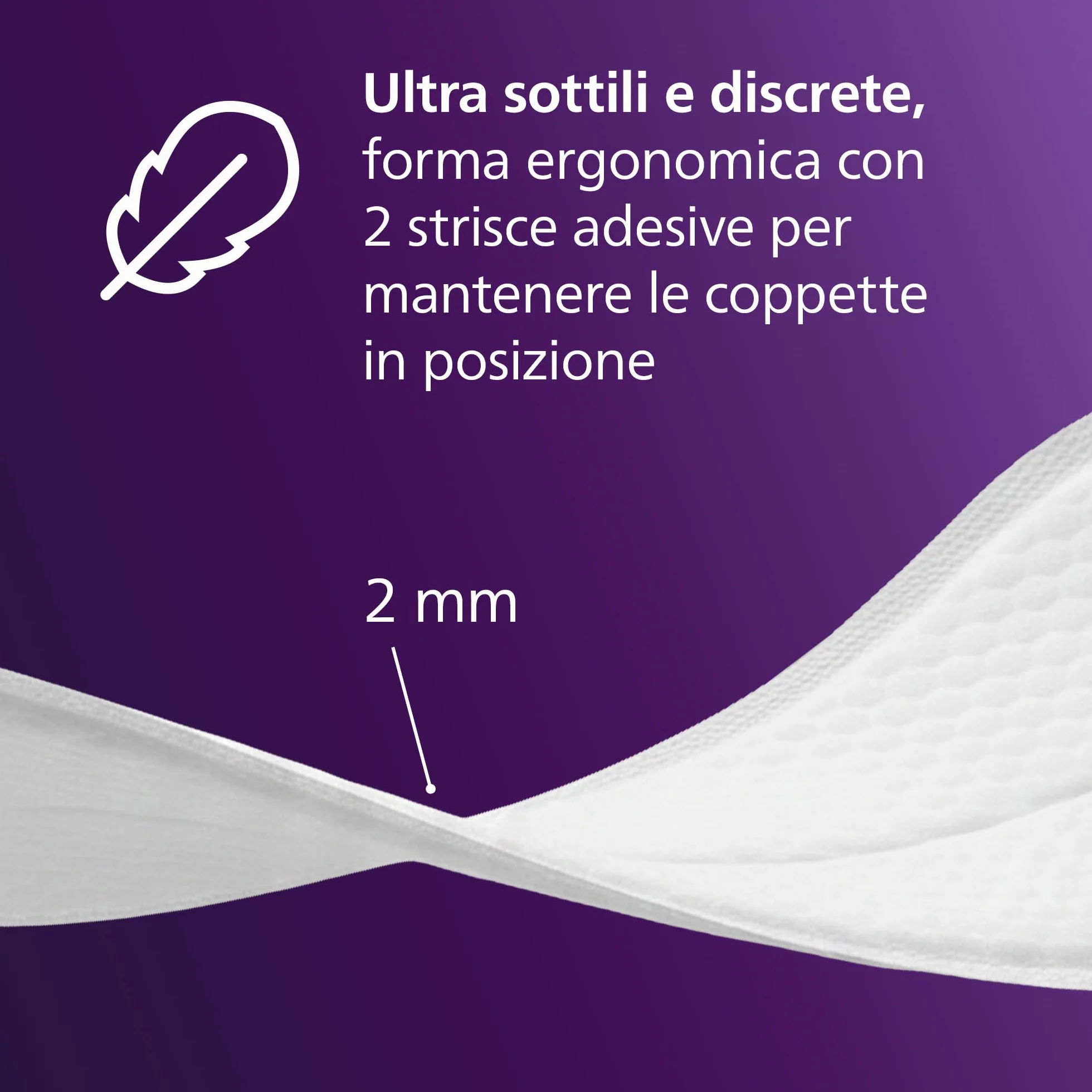 Philips Avent Coppette assorbilatte monouso 60 pezzi SCF254/61 Nucleo a triplo strato a prova di perdite