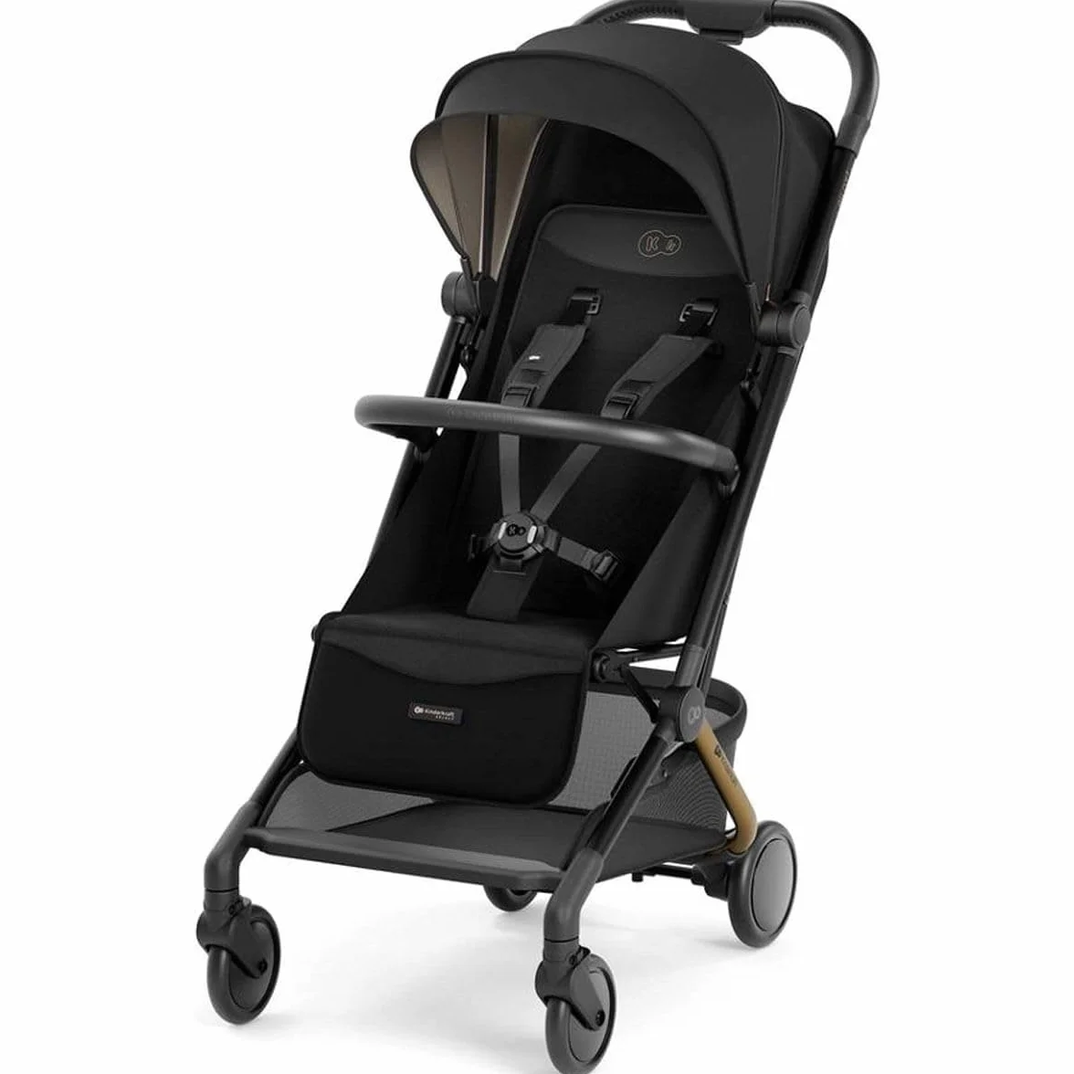 Kinderkraft PILOT 2 Passeggino Leggero Pieghevole UPF 50+ Cinture 5 Punti Nero