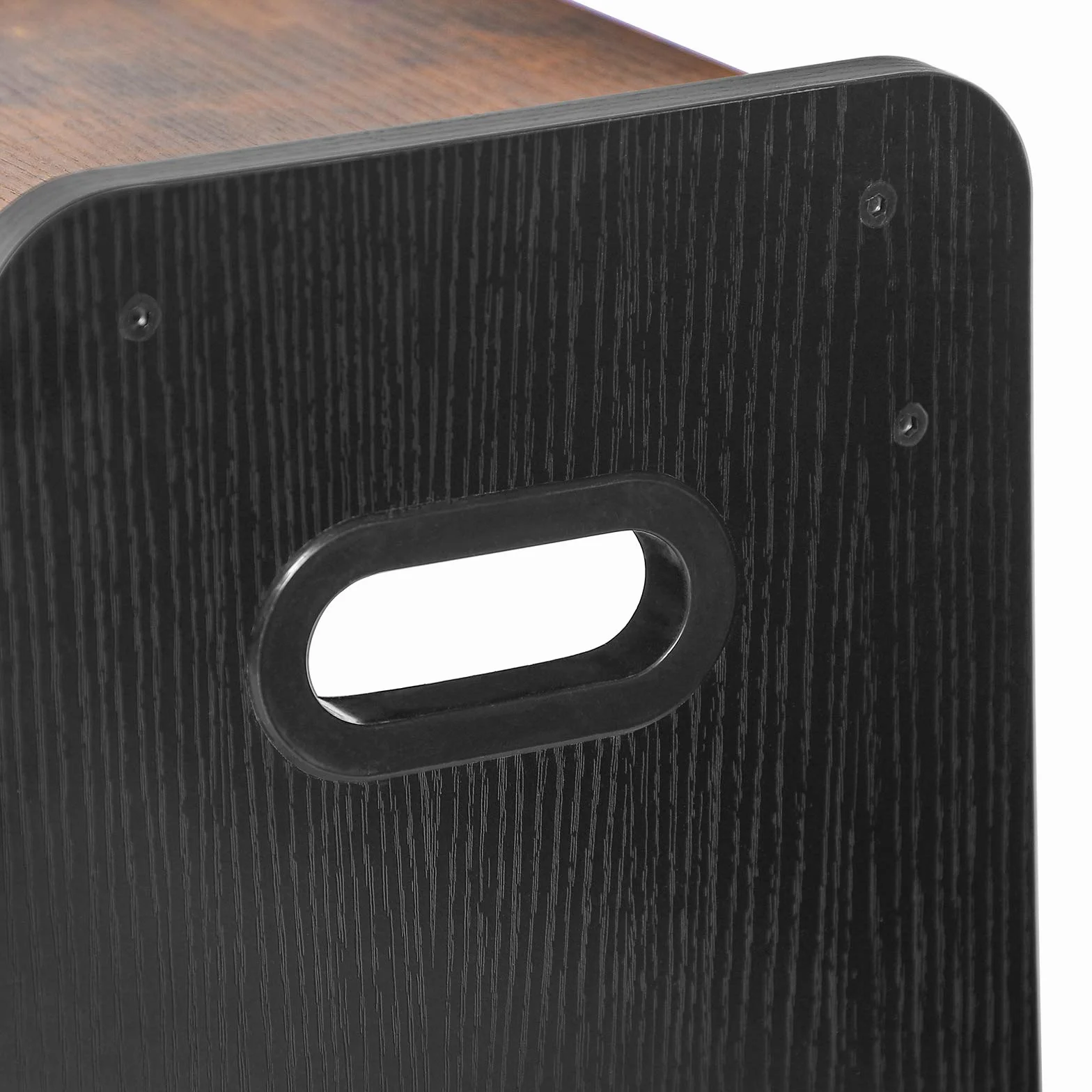 HOOBRO Poggiapiedi per Bambini, Sgabello Scaletta a 2 Gradini, Antiscivolo, Marrone Vintage e Nero