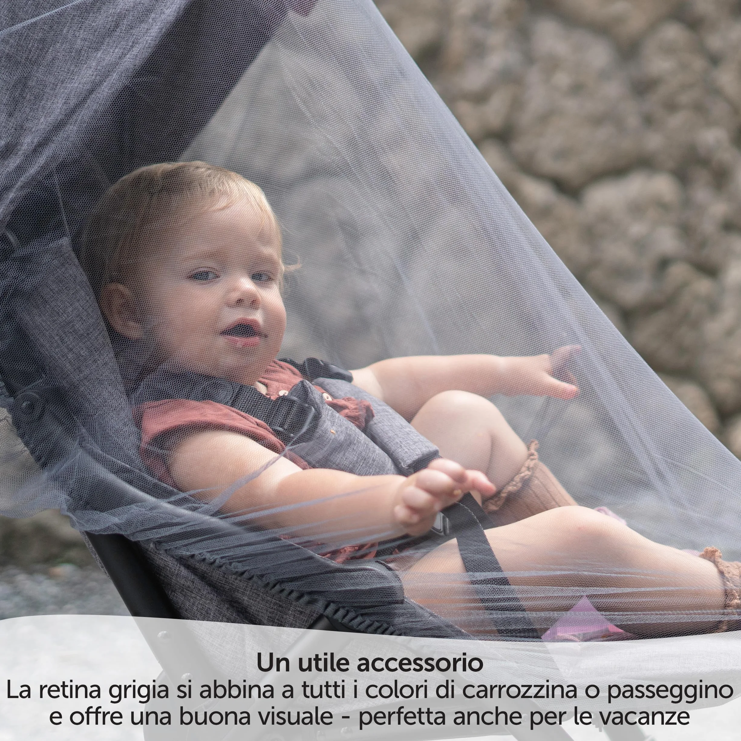 Zamboo Zanzariera Passeggino Universale e Carrozzine Rete Pieghevole a Maglia Fine Grigio Nero