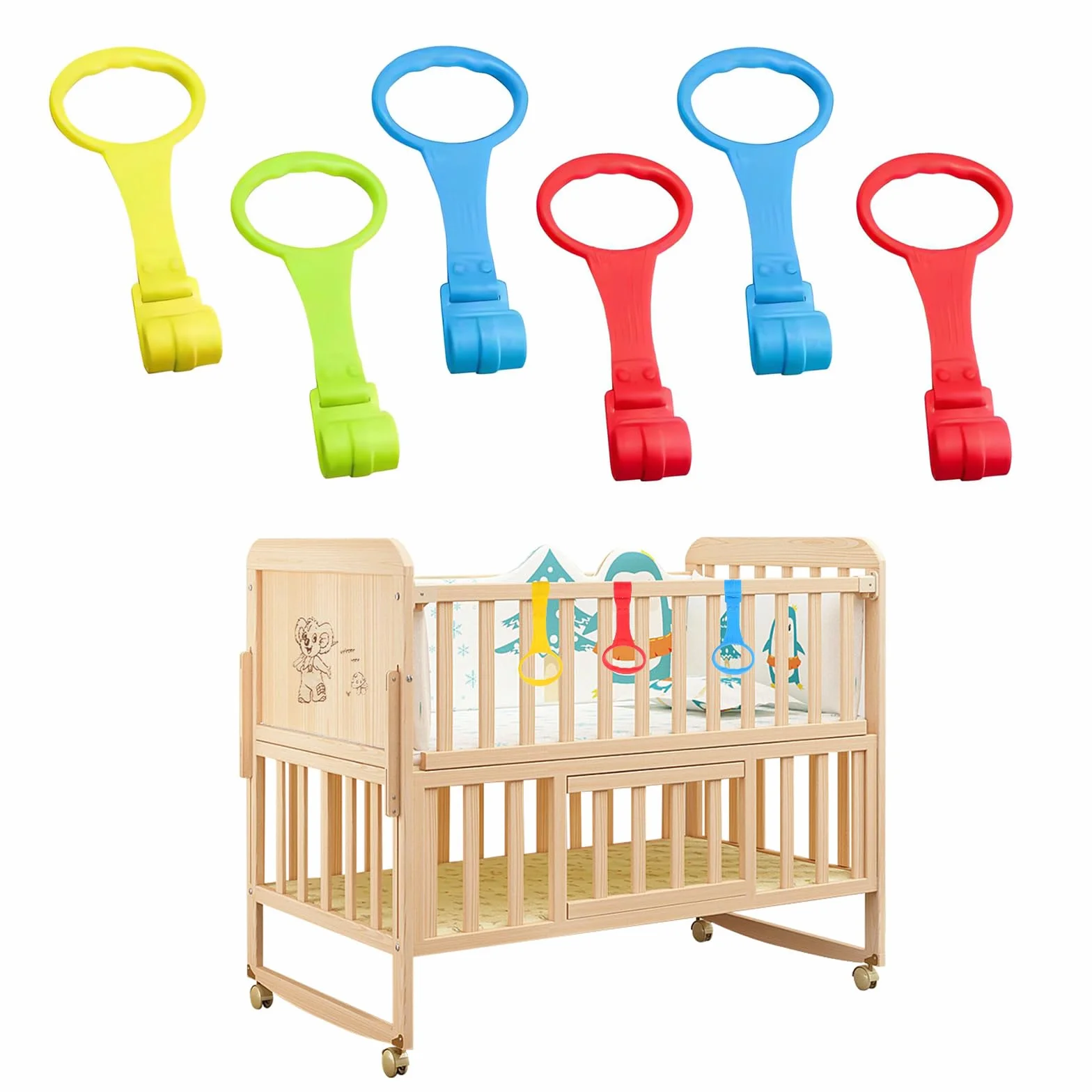 Anelli Box Bambini 6 Pezzi per Lettino Recinto Imparare a Stare in Piedi