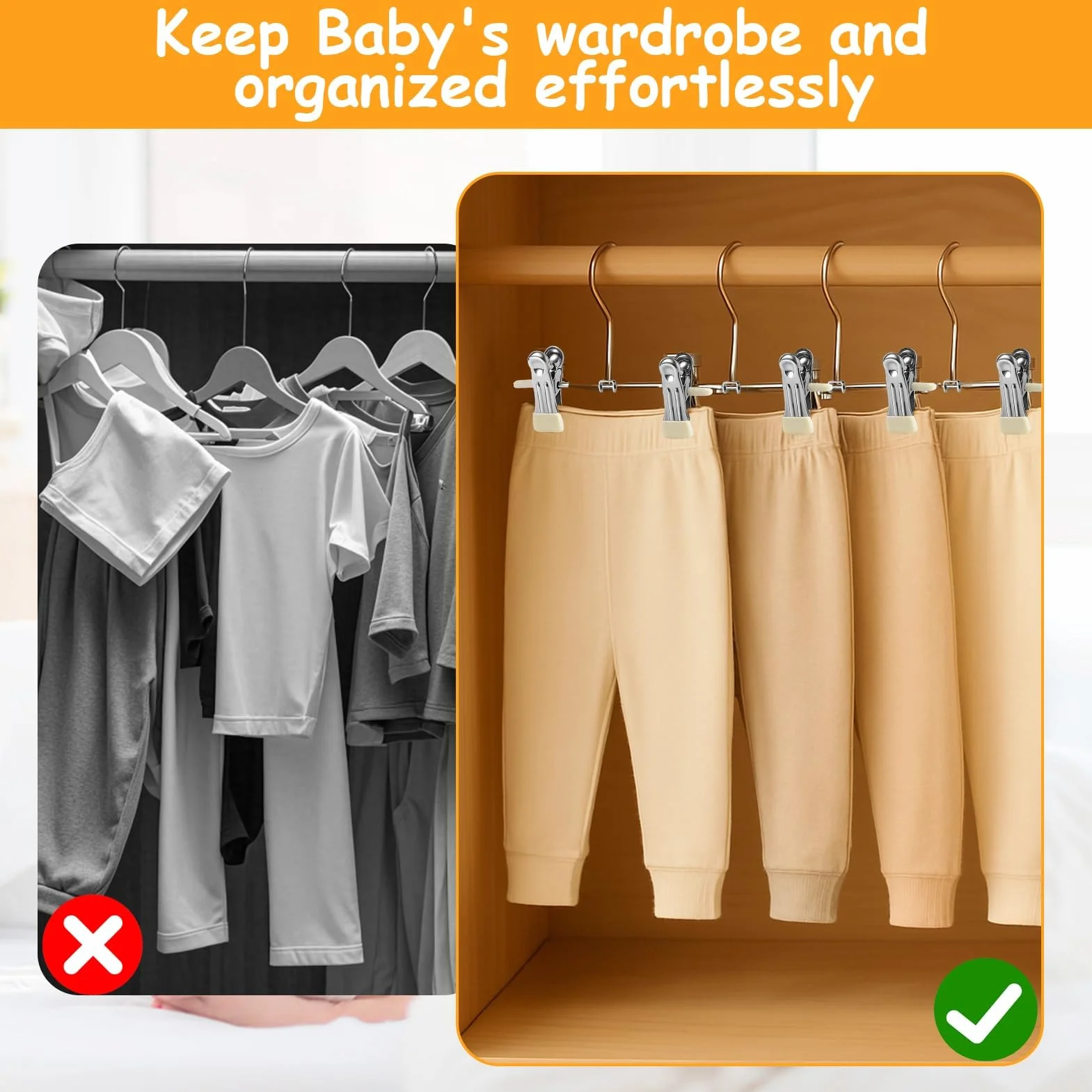 Grucce Bambini in Metallo 20 Pezzi 17 cm per Pantaloni, Vestiti, Calzini e Biancheria Intima