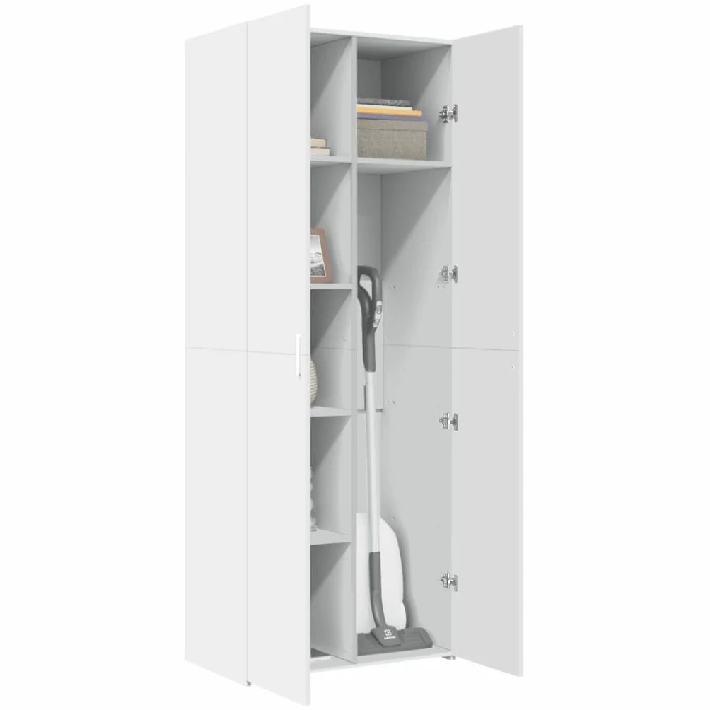 vidaXL Armadietto alto bianco 70 x 42,5 x 185 cm legno con mensola