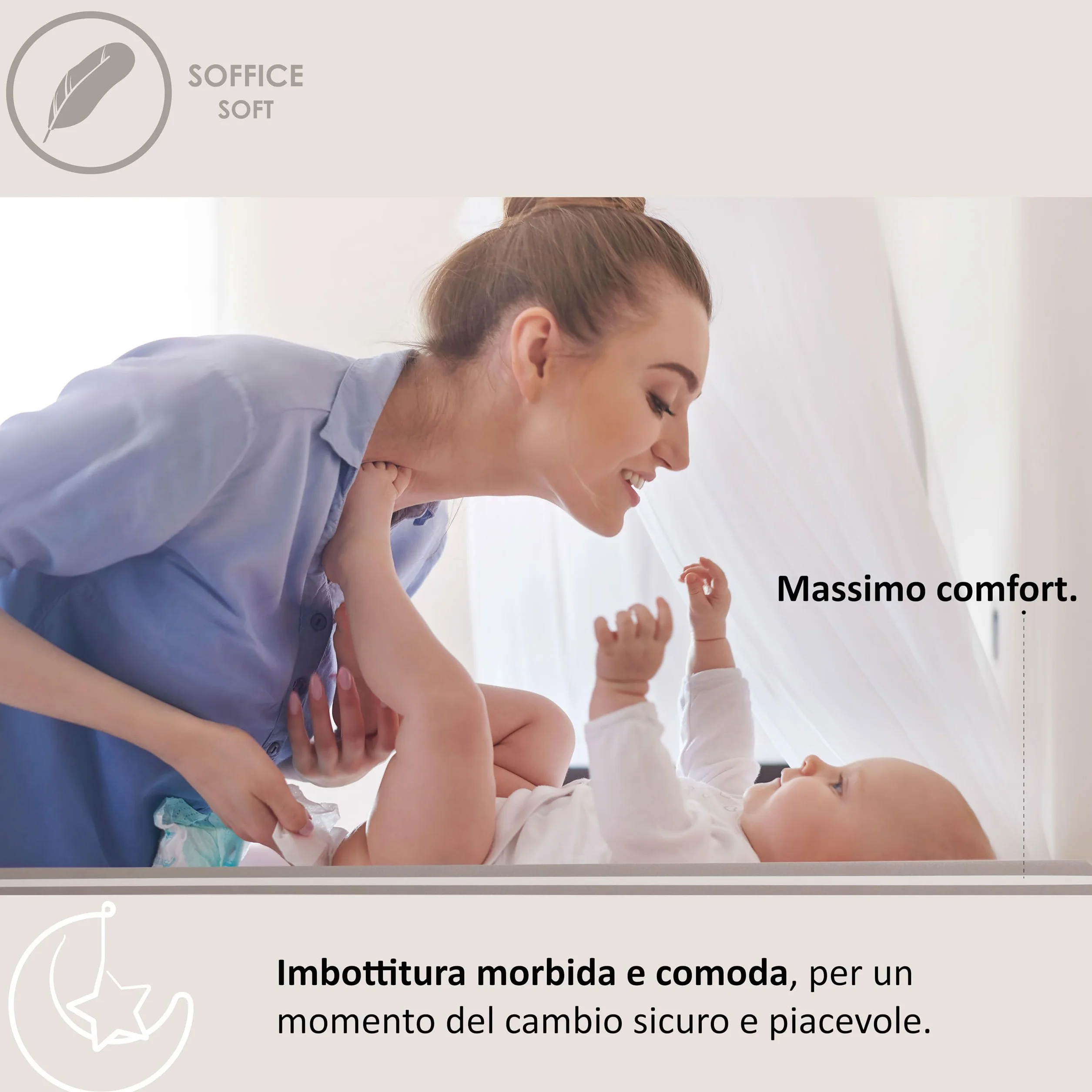 Italbaby Gina Fasciatoio in PVC 2 lati Multicolore