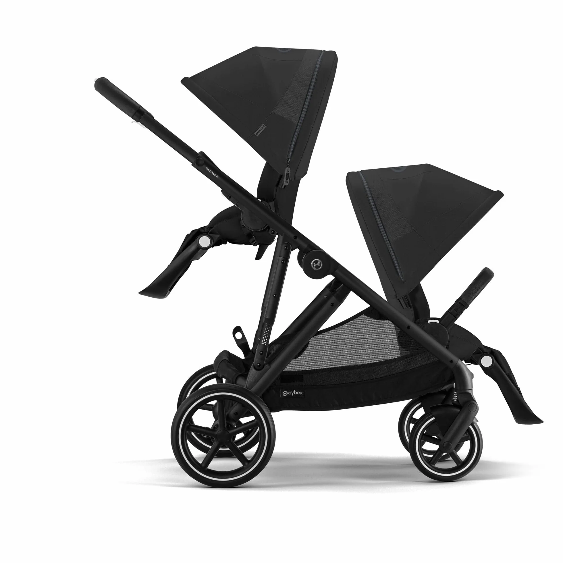 CYBEX Passeggino GAZELLE S Moon Black, all-in-1 22 kg, dalla nascita a 4 anni
