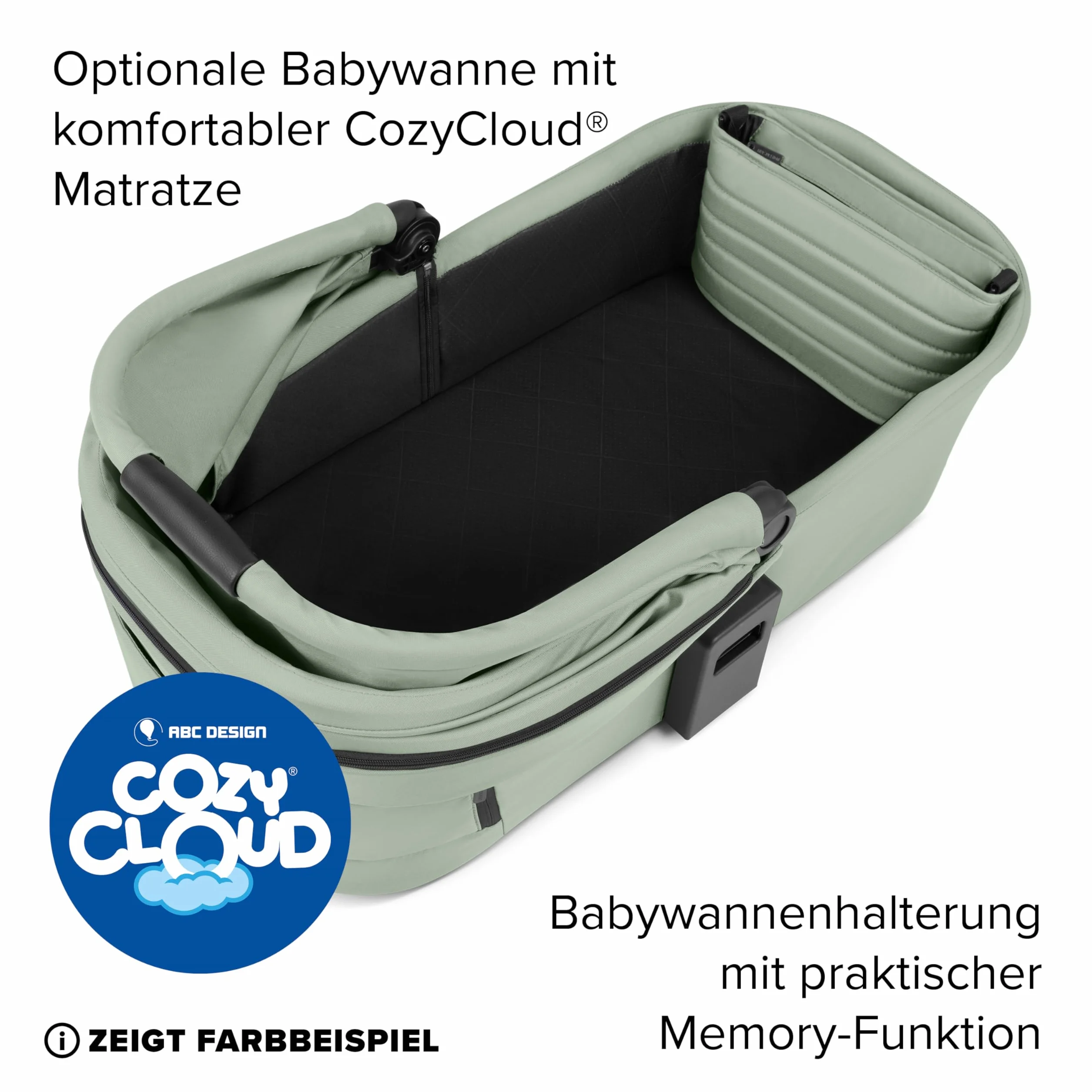 ABC Design Passeggino Sportivo Salsa Run Buggy 3-Kołowy Jogging Verde Acqua