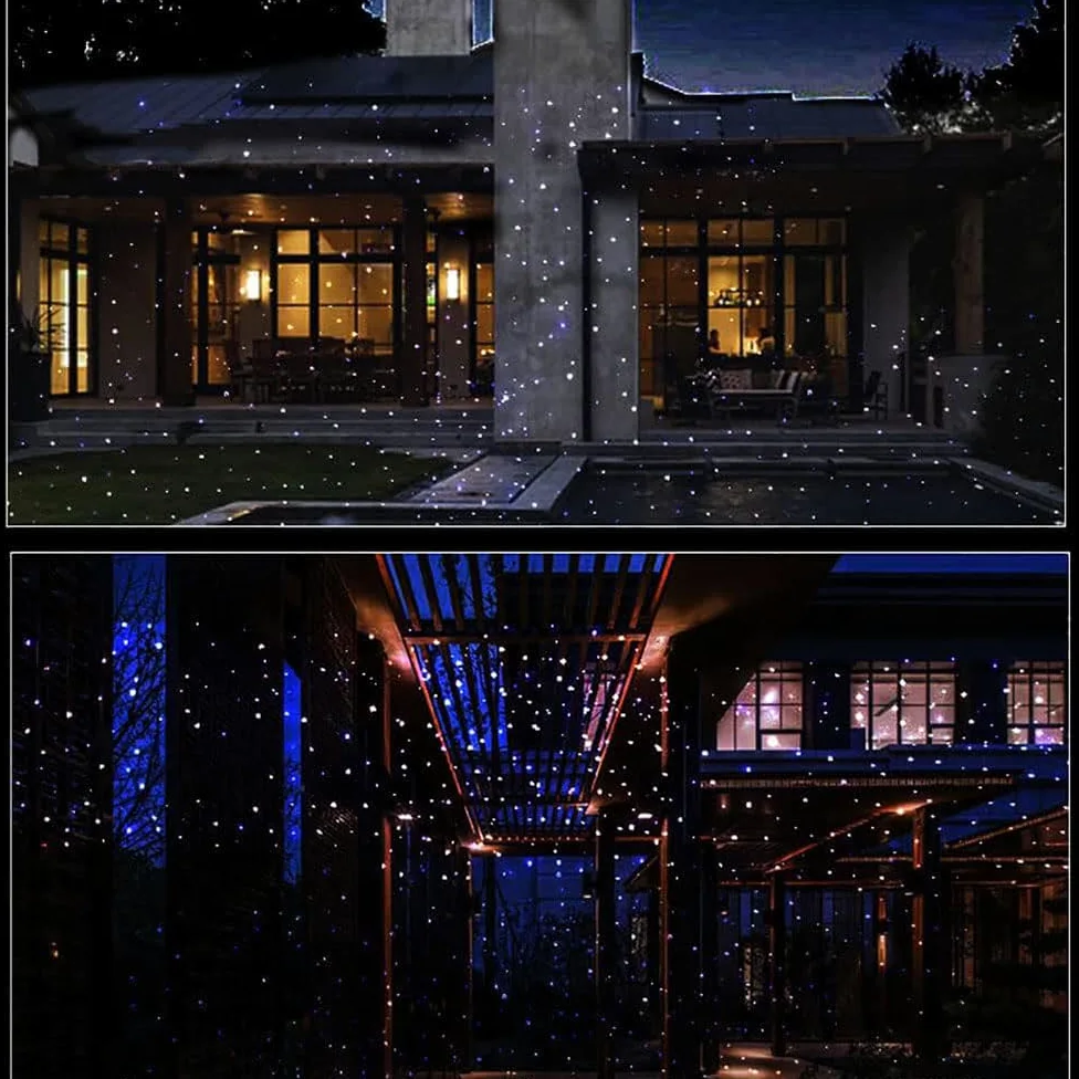 Proiettore di luci Natalizie per Esterni Impermeabile, Luce LED Mobile per Giardino e Patio, proiezione dinamica di Stelle HD