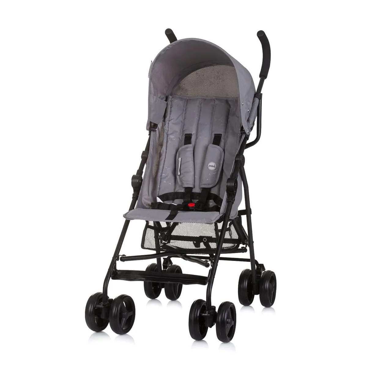 Passeggino Chipolino Buggy Point Cintura 5 punti schienale regolabile grigio
