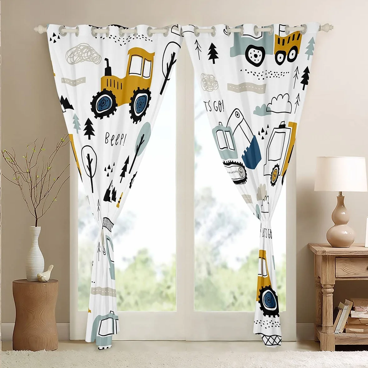 Tende per bambini con motivi di automobili 132 x 228 cm 2 pannelli