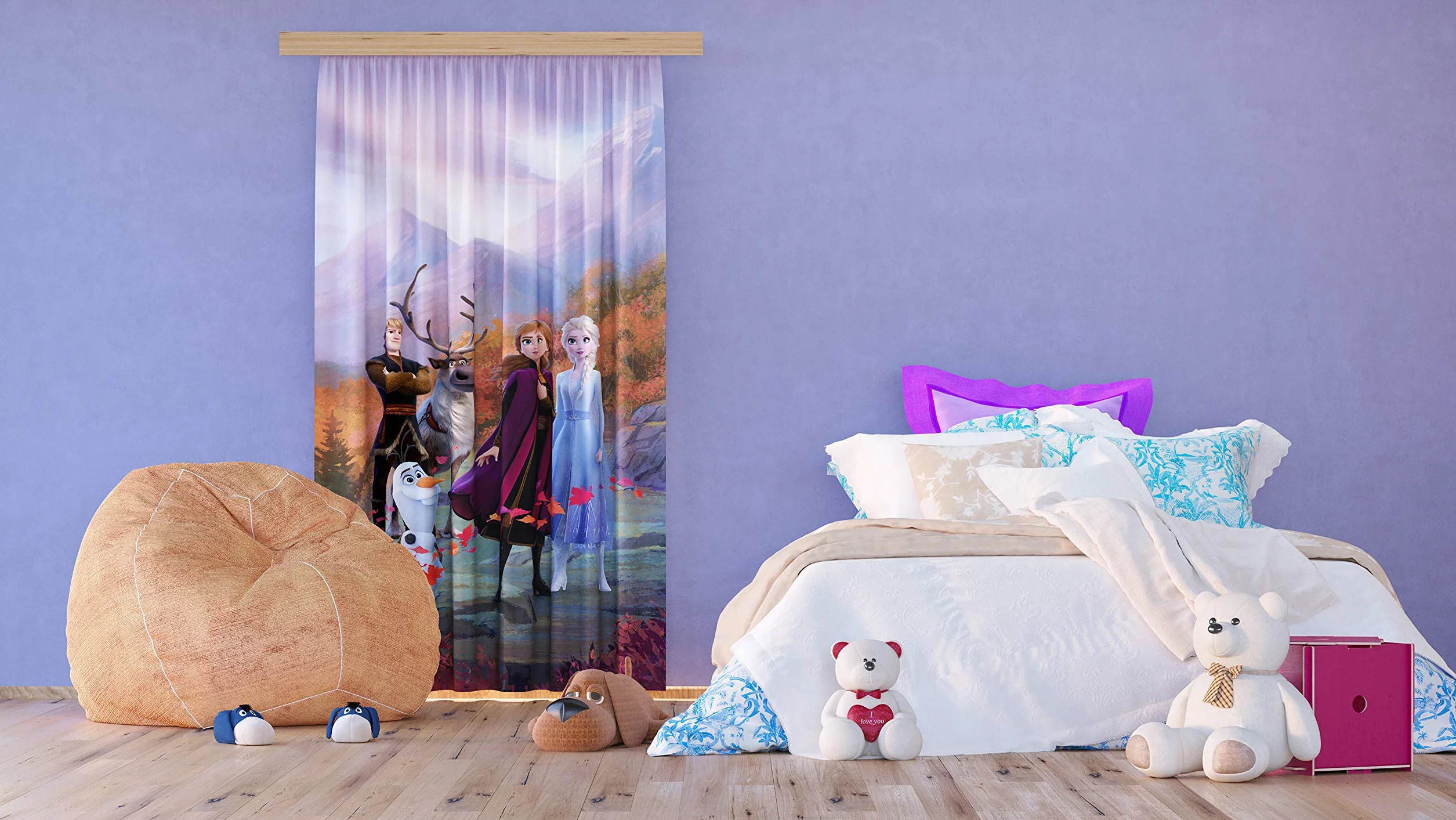 AG Design Disney Frozen 2 ELSA Tenda cameretta bambini 140x245 cm multicolore
