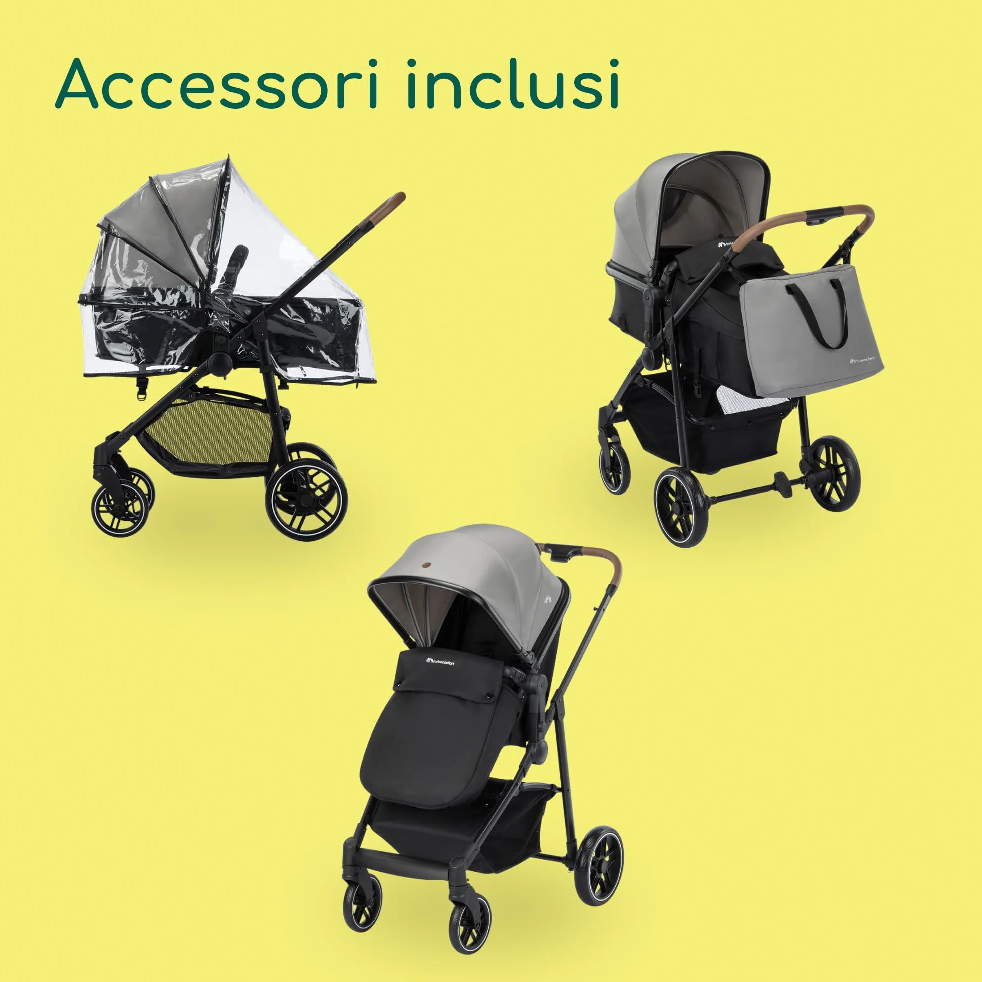 Bebeconfort Haze Trio Lux Passeggino Trio 0-4 anni 22 kg 2 in 1 Tinted Grey