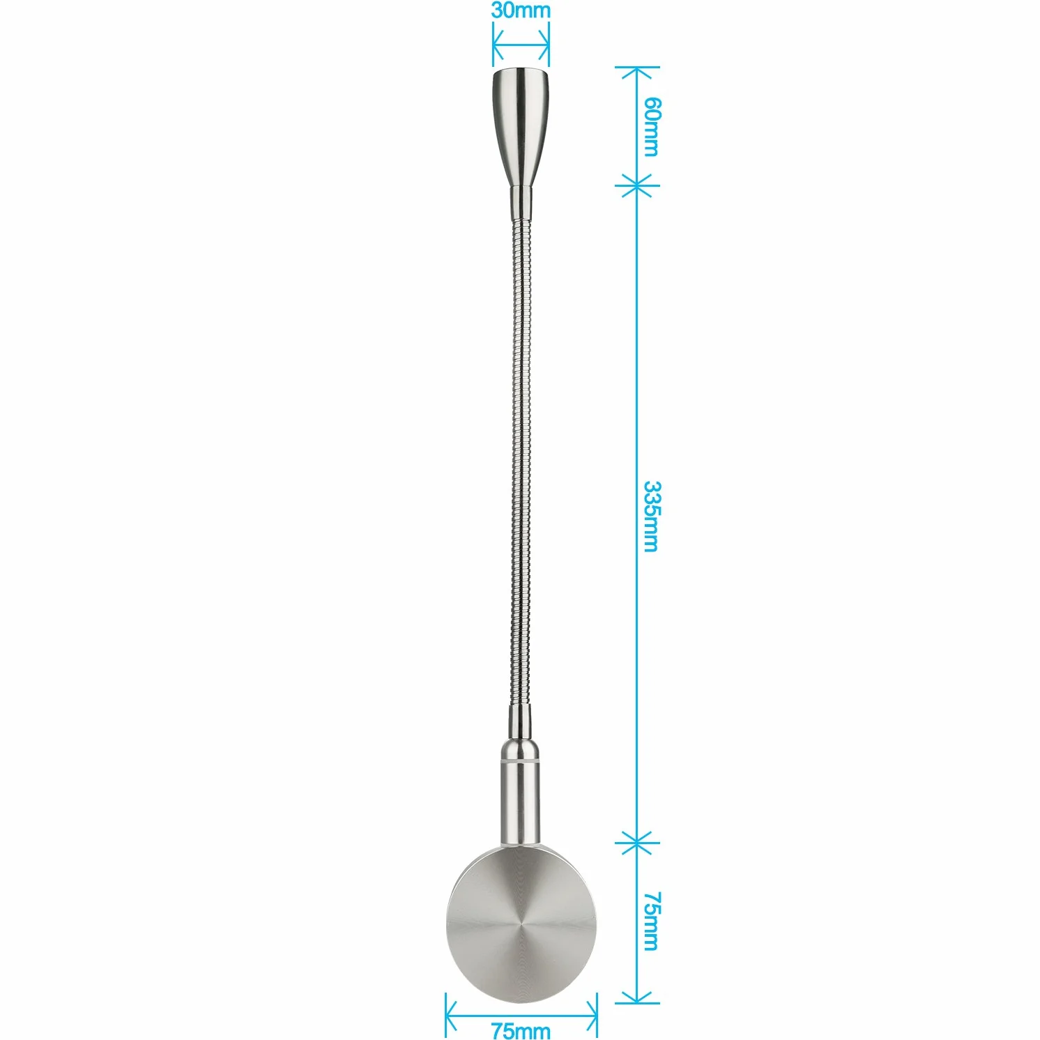Meanyee Touch Switch Lampada da lettura flessibile a collo di cigno flessibile dimmerabile 3W Lampada da comodino a LED dimmerabile a parete Lampada da comodino per la lettura a letto (Indicator)