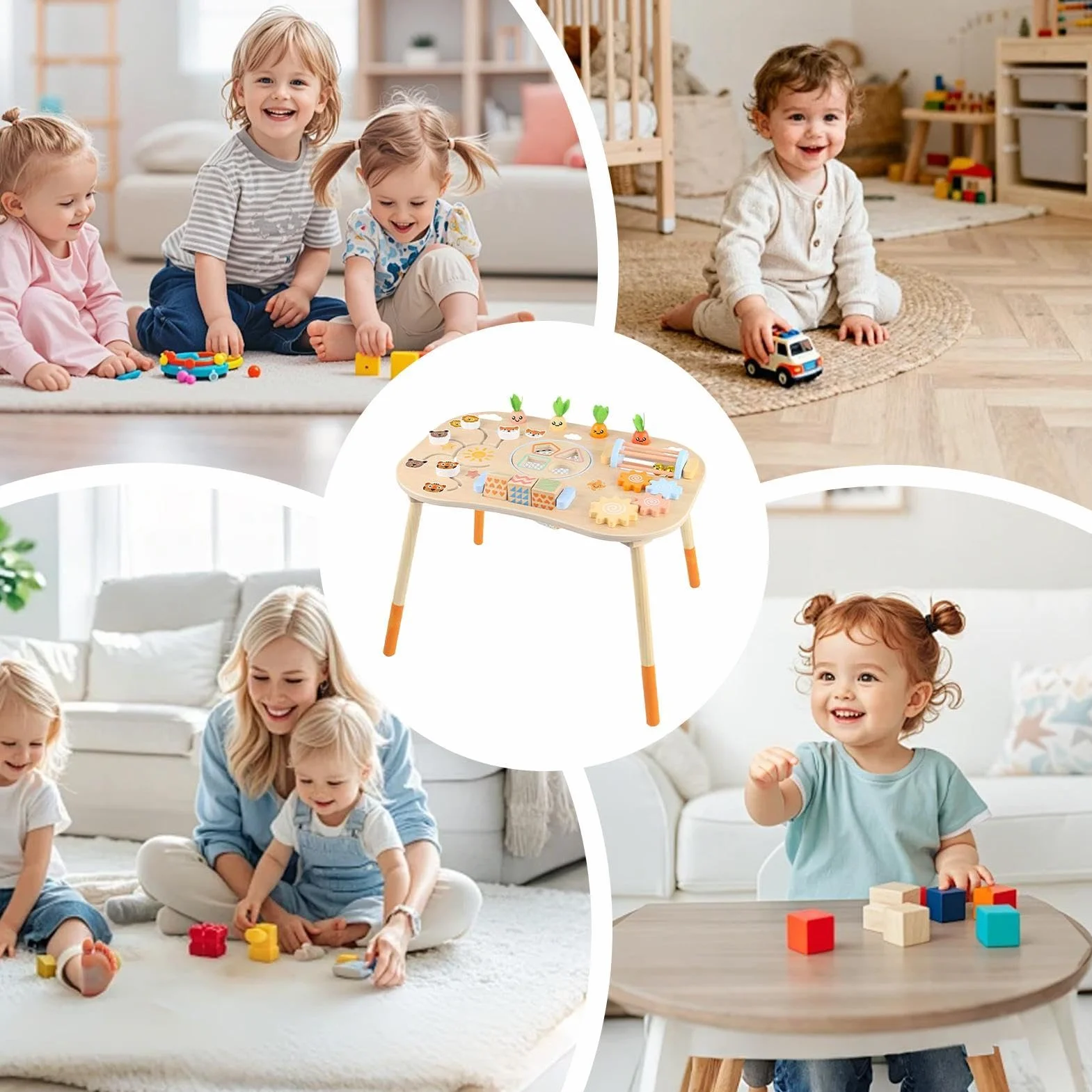 Tavolo Attività per Bambini 1-3 Anni Gioco Interattivo Sensoriale Regalo Compleanno