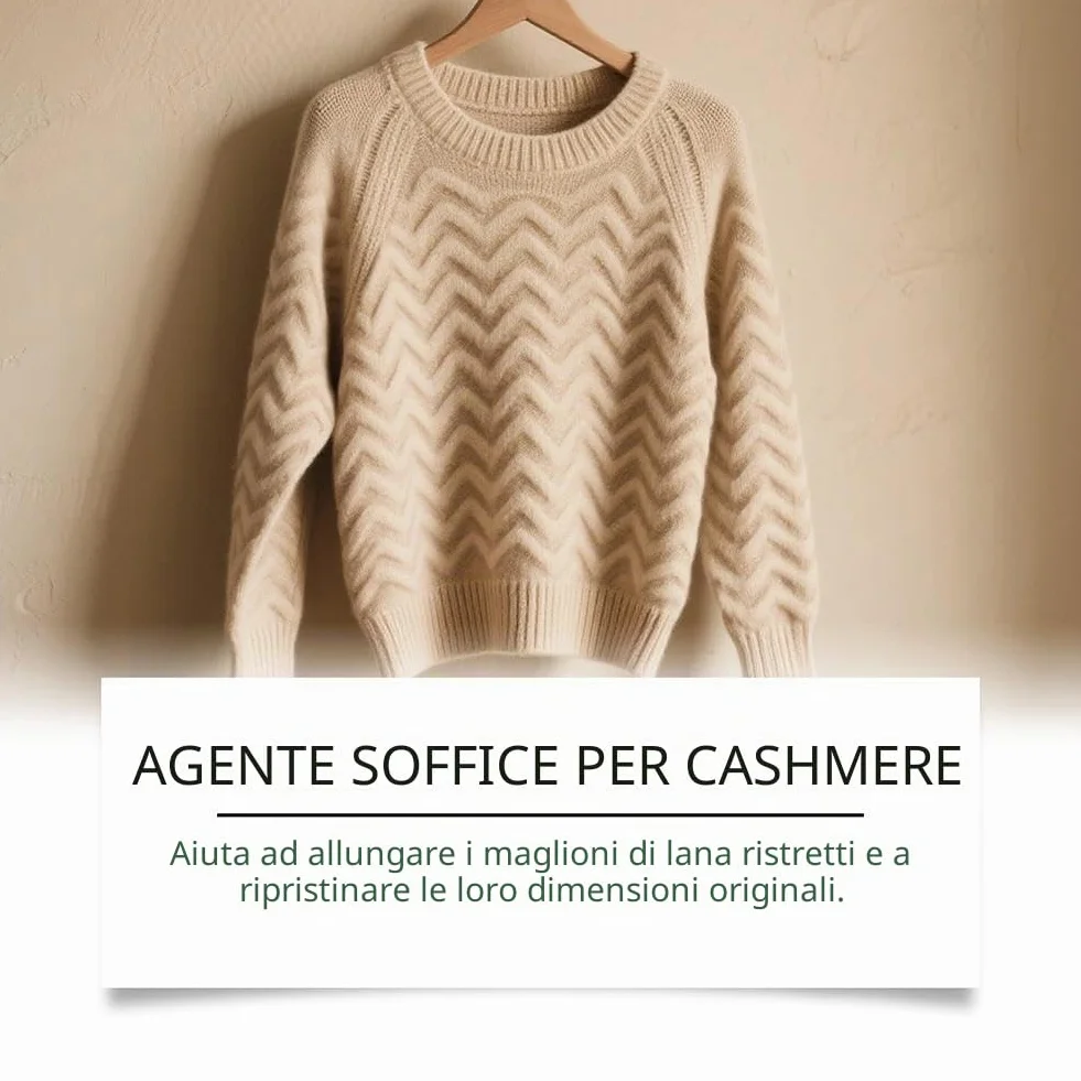 Soluzione riparatrice restringente per maglioni di lana 100 ml, ripristina tessuti lana e cashmere, trattamento nutriente