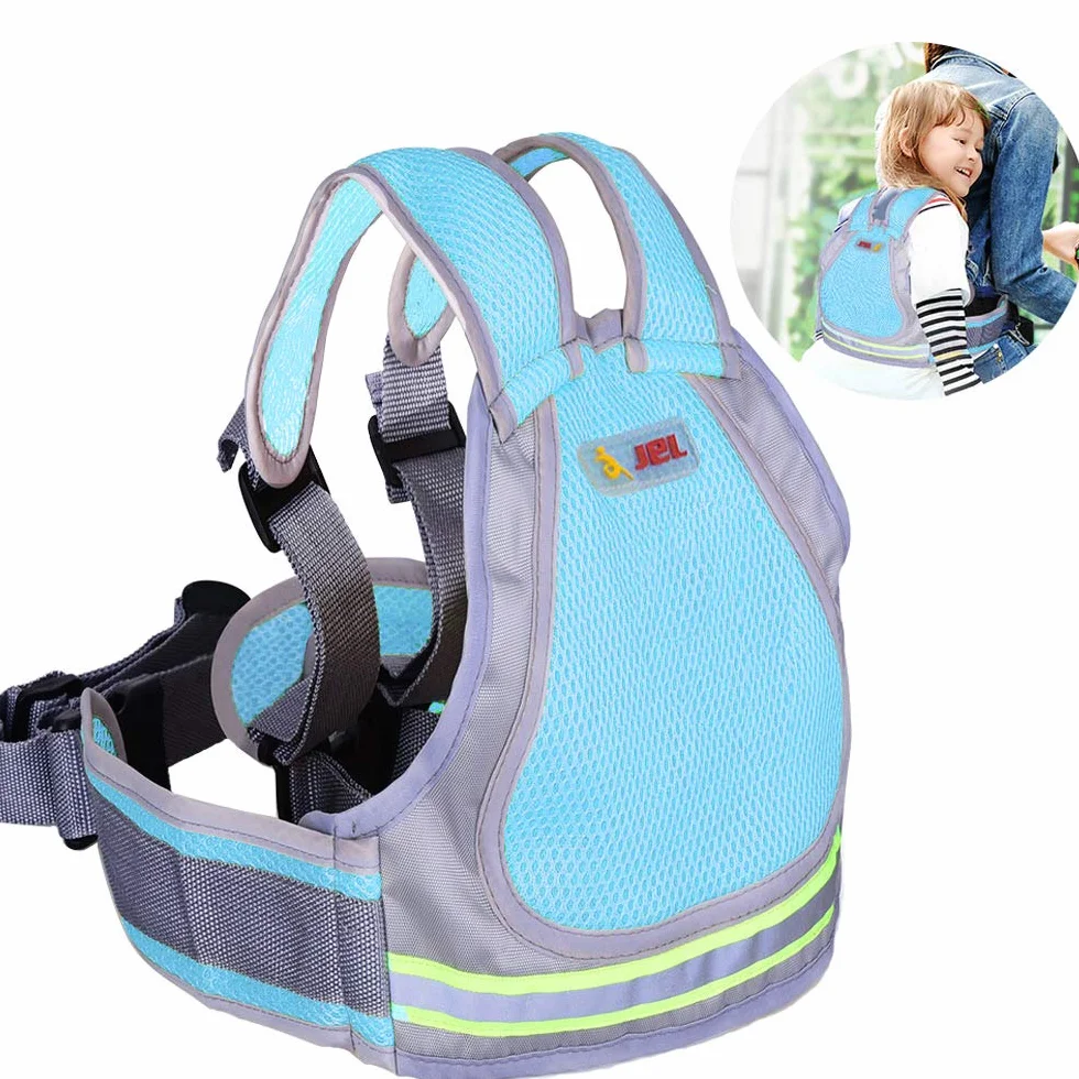 Jolik Bambini Moto Cintura di Sicurezza 4-in-1 Materiale Traspirante Riflettente Blu