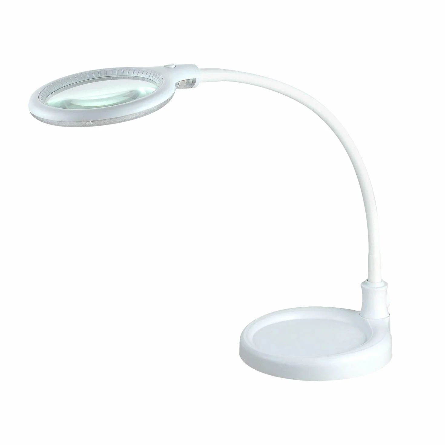 Lumeno 6803WS Lampada d'ingrandimento Lampada a pinza LED con 30 LED SMD, 6 watt, 550 Ideale per saloni di bellezza, studi medici, hobbisti, ausilio alla lettura, 3 diottrie bianco