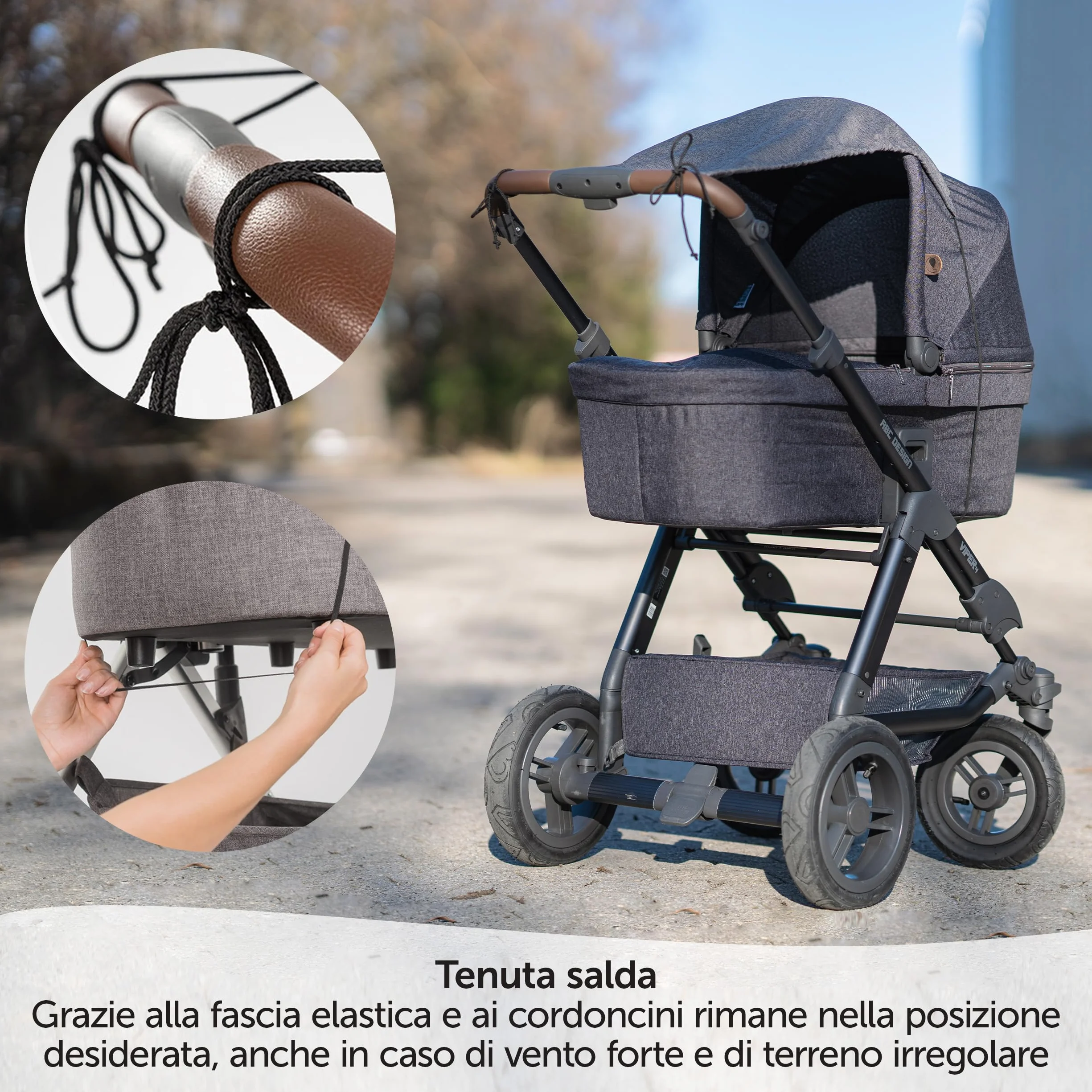 Zamboo Parasole Universale Passeggino DELUXE Protezione UV 50 Grigio