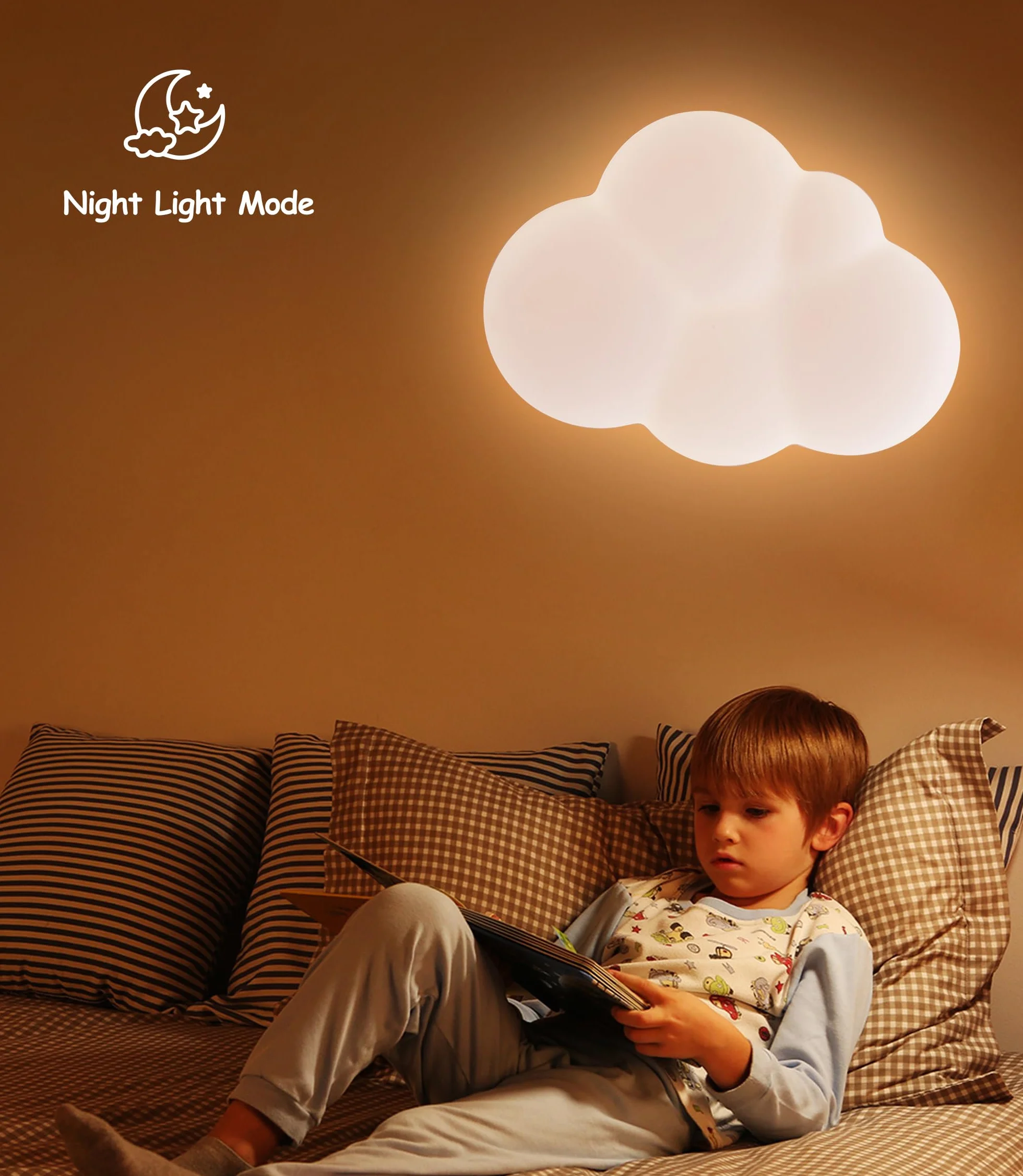 Plafoniera Cameretta Bambini Lampadario 40CM Nuvola Cameretta Plafoniera Led Soffitto Dimmerabile Telecomando 3000-6000K, Lampade a Soffitto Cameretta Bambina camera da letto 32W
