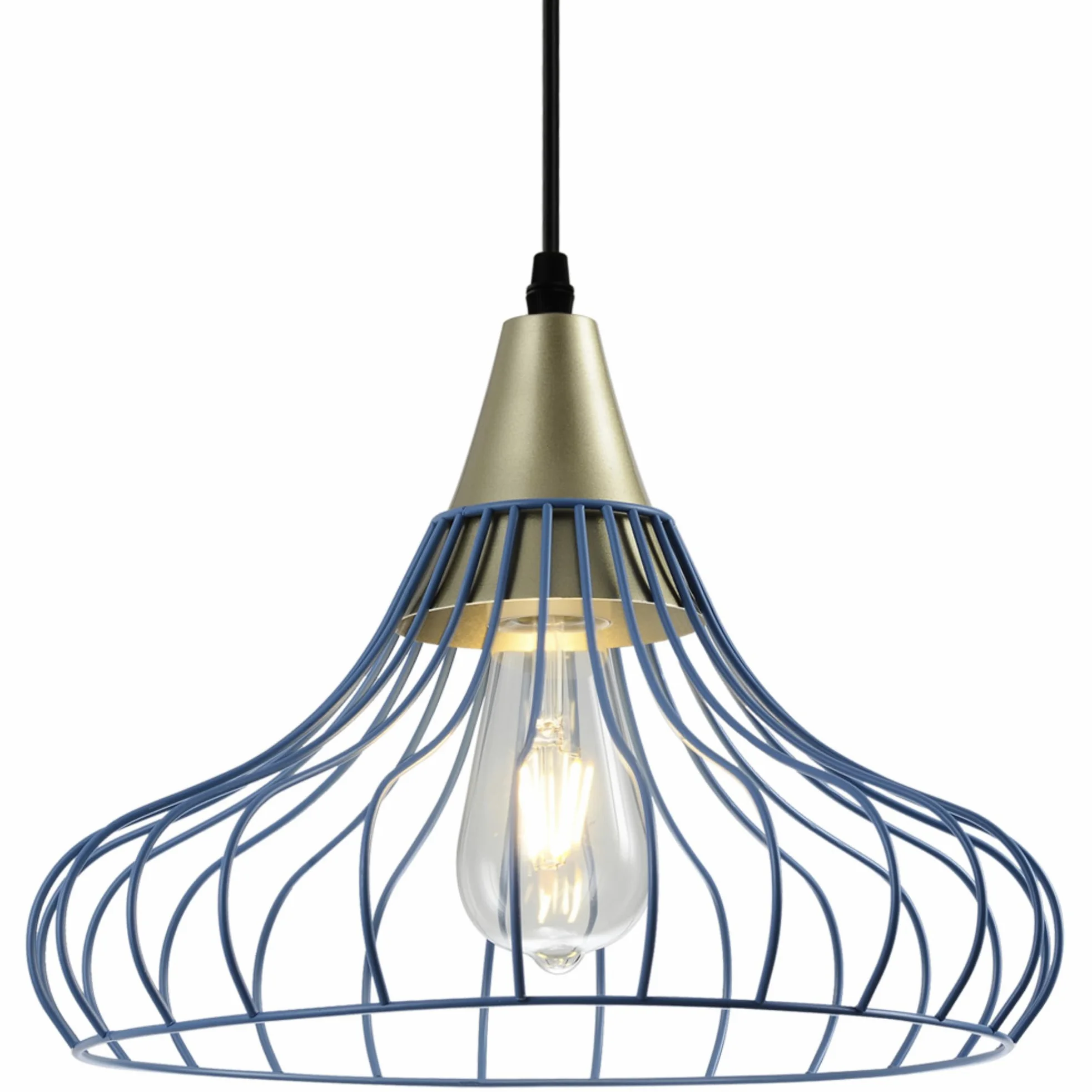 Sospensione GTV LOTTE, plafoniera LOTTE, 2660, AC220-240 V, 50/60 Hz, 1*E27, IP20, DIAMETRO 33 CM, all'unità, blu