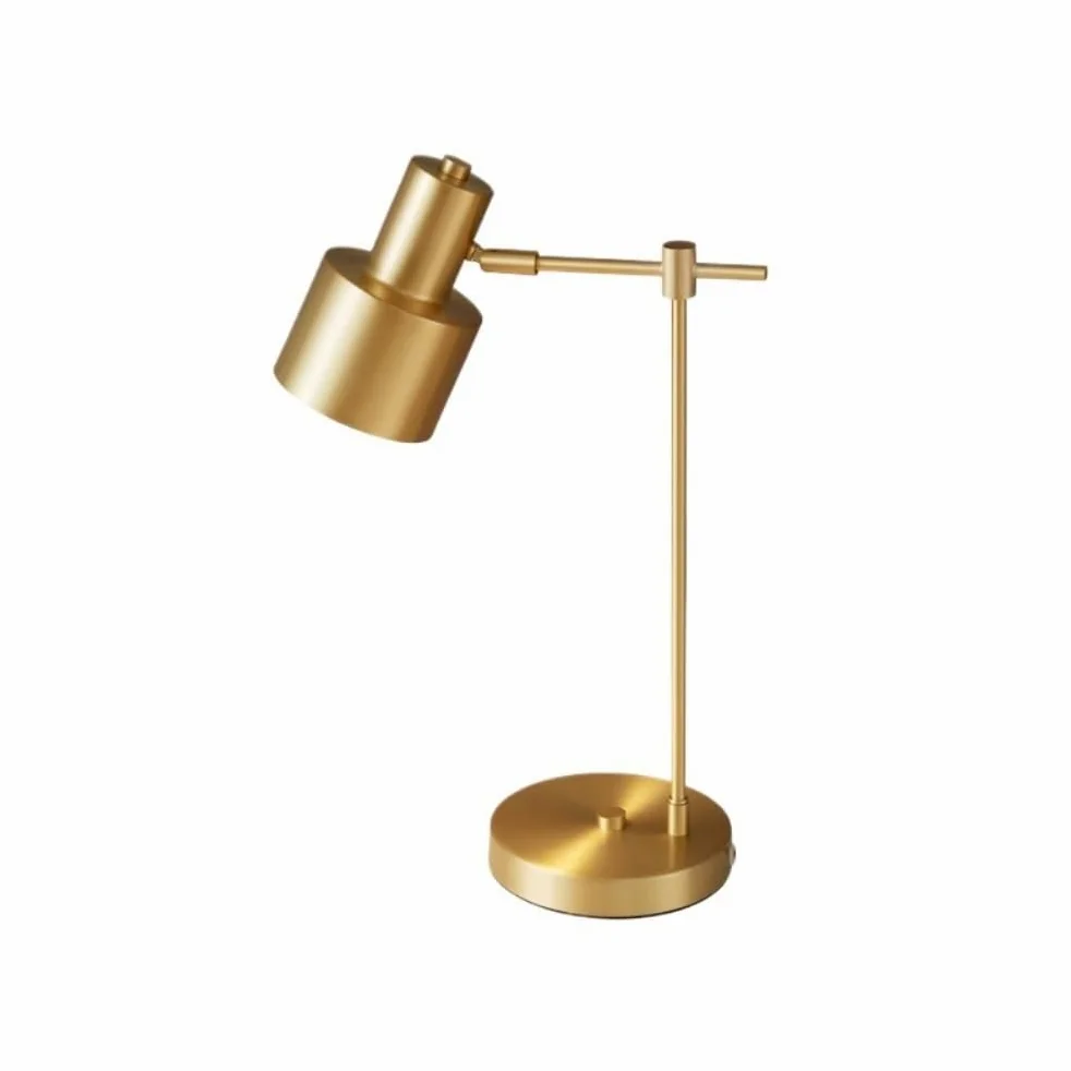 Lampada post moderna in ottone, lampada da comodino for camera | Post moderno, ottone massiccio, stile nordico, controllo dei pulsanti, arredamento della camera(Copper)