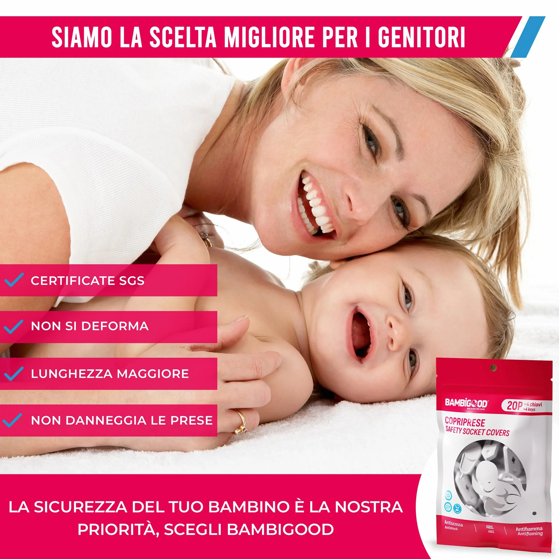 Copriprese per Bambini 16A 10A Set 24 Protezione Prese Corrente Universali Sicurezza Casa