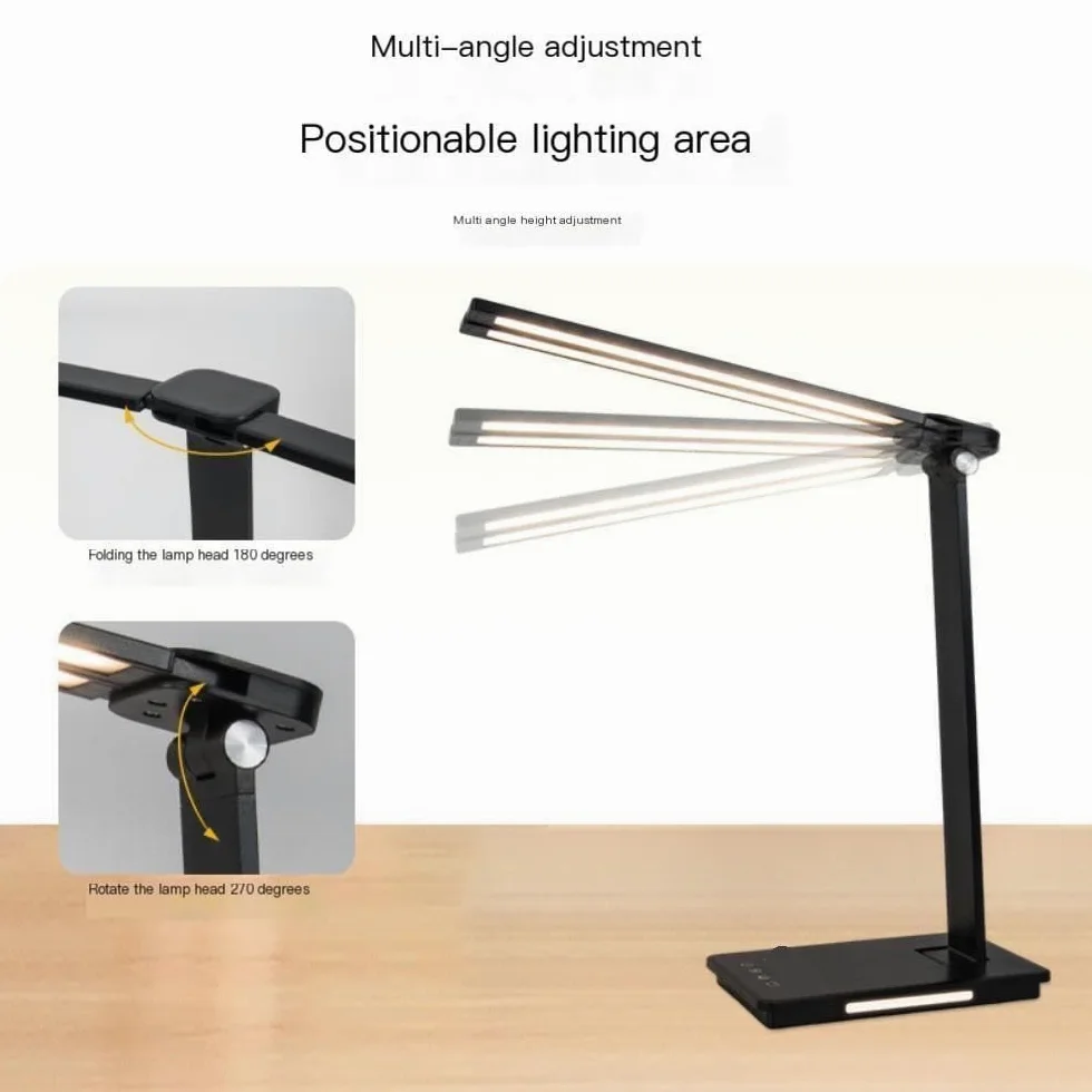 Lampada da scrivania a LED, lampada da lettura for studio da camera | LED, alimentazione USB, controllo touch, dimmerabile, luce da lettura da studio(Black)