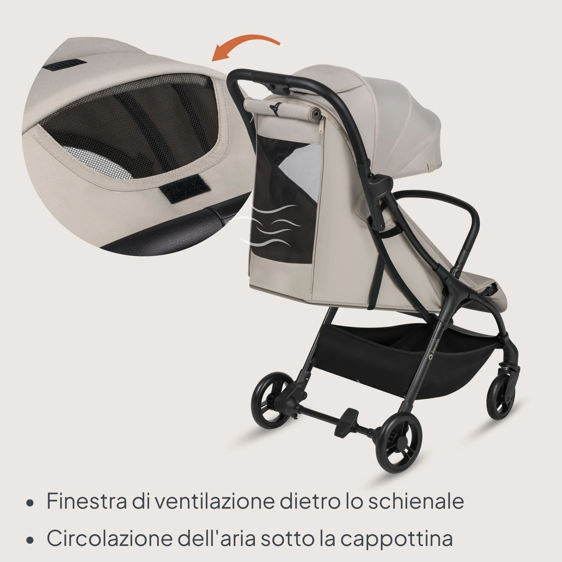 Lionelo AGIA Passeggino Compatto Pieghevole fino a 22 kg 4 anni