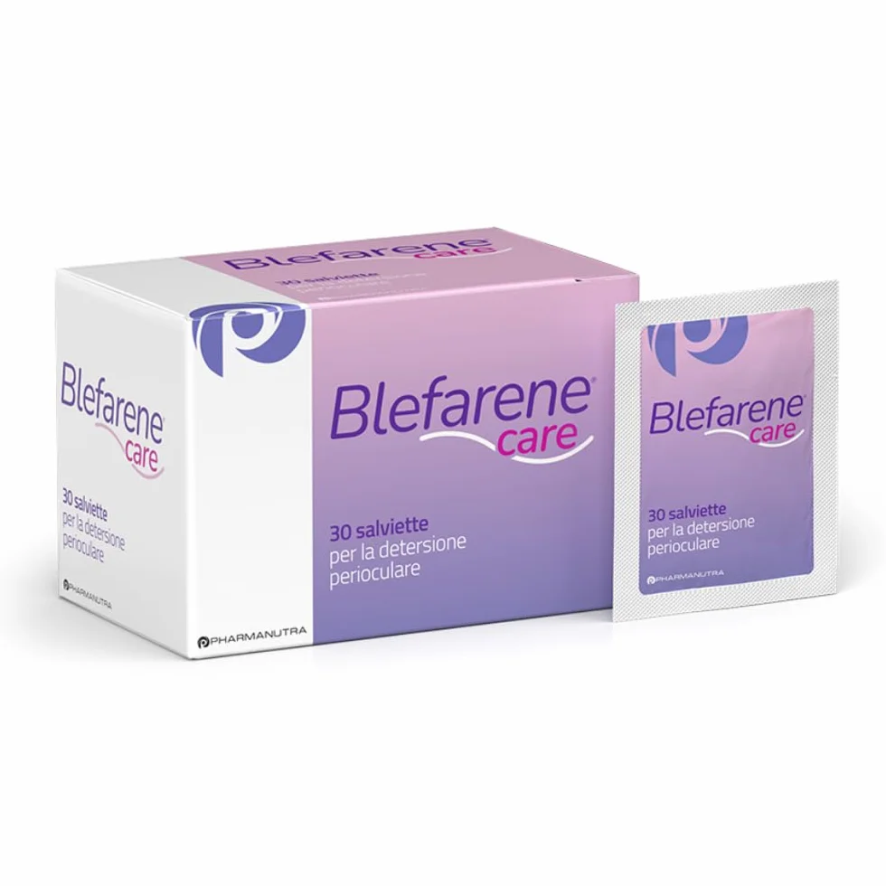 Pharmanutra Blefarene CARE Salviette monouso in cotone per igiene occhi e ciglia con camomilla 20 unità